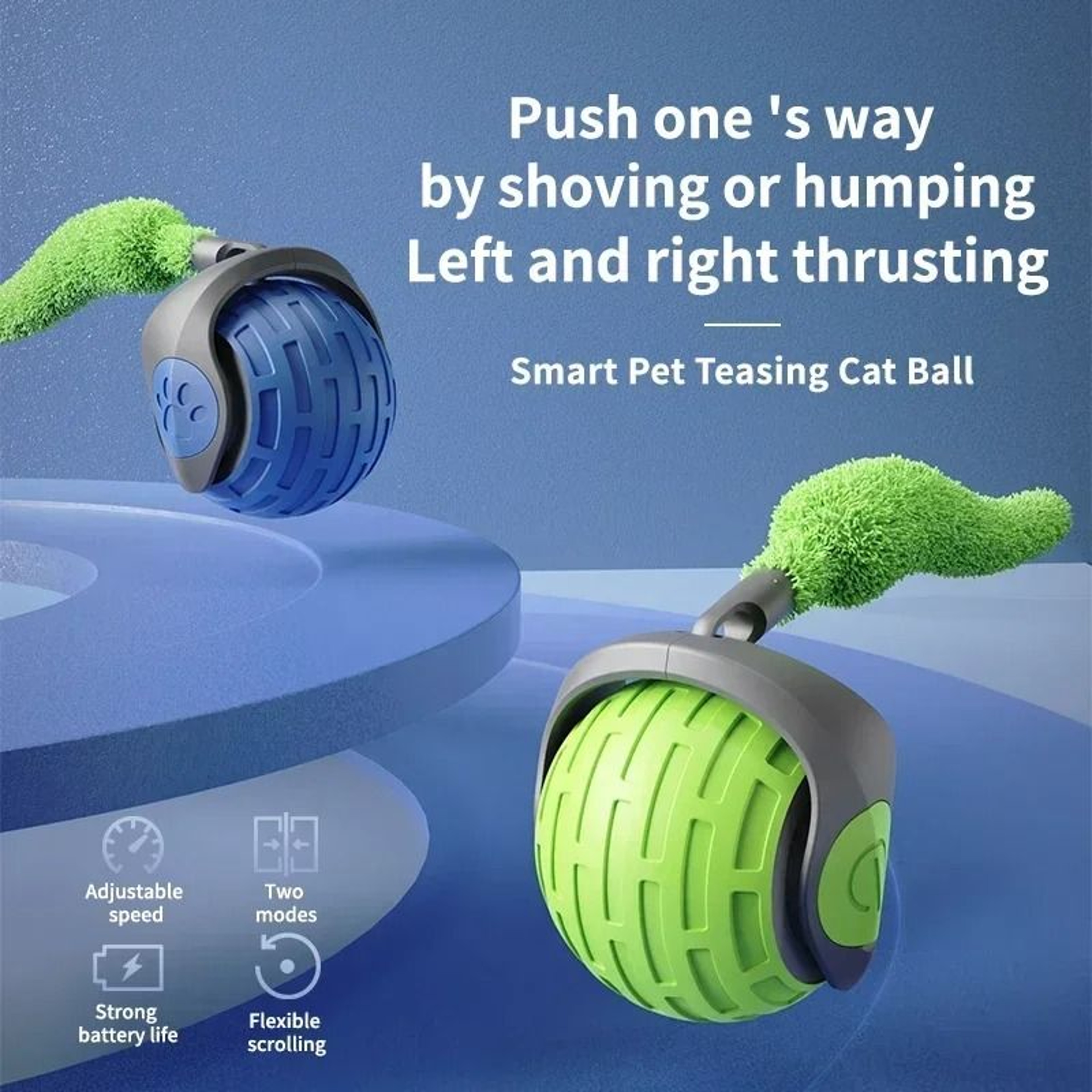 Speedy Tail Automatic Cat Toy Ball With Moving Tail For Indoor Chase Play 5