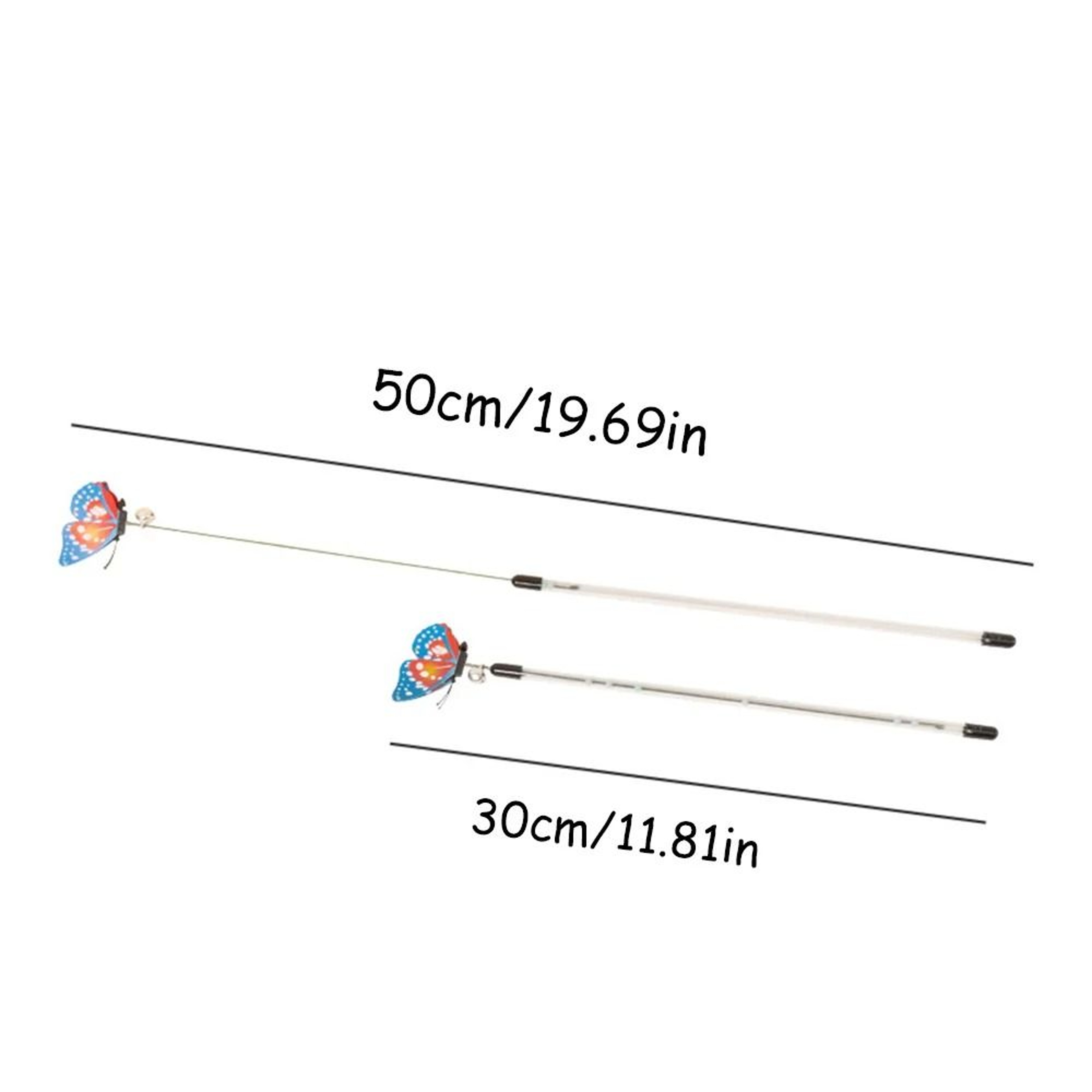 Retractable Butterfly Cat Teaser Wand For Interactive Chasing Exercise And Indoor Play 2