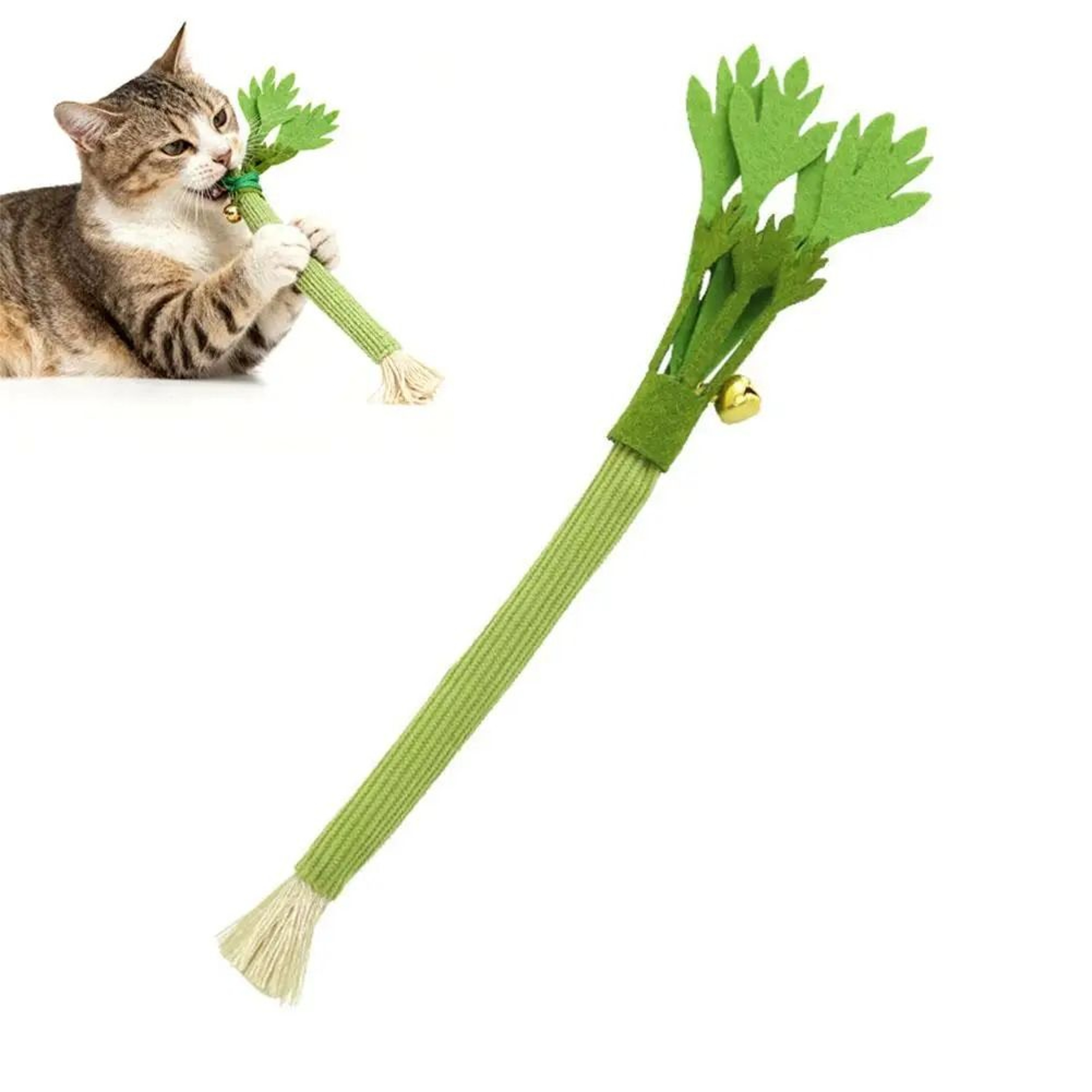Realistic Celery Catnip Chew Toy For Dental Care Kicking And Indoor Play 1