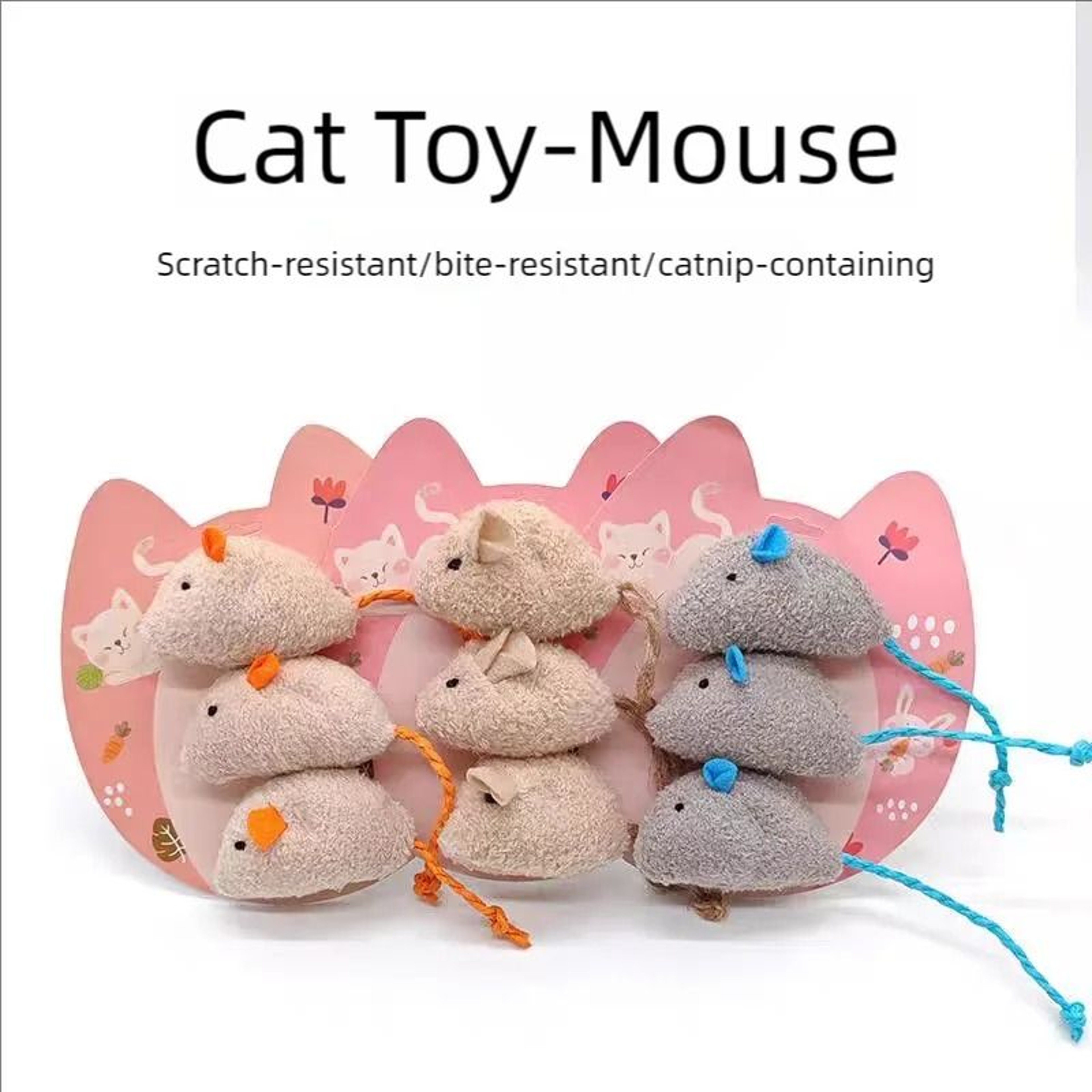 Catnip Plush Mouse Cat Toy For Kitten Chasing Chewing And Indoor Play 0