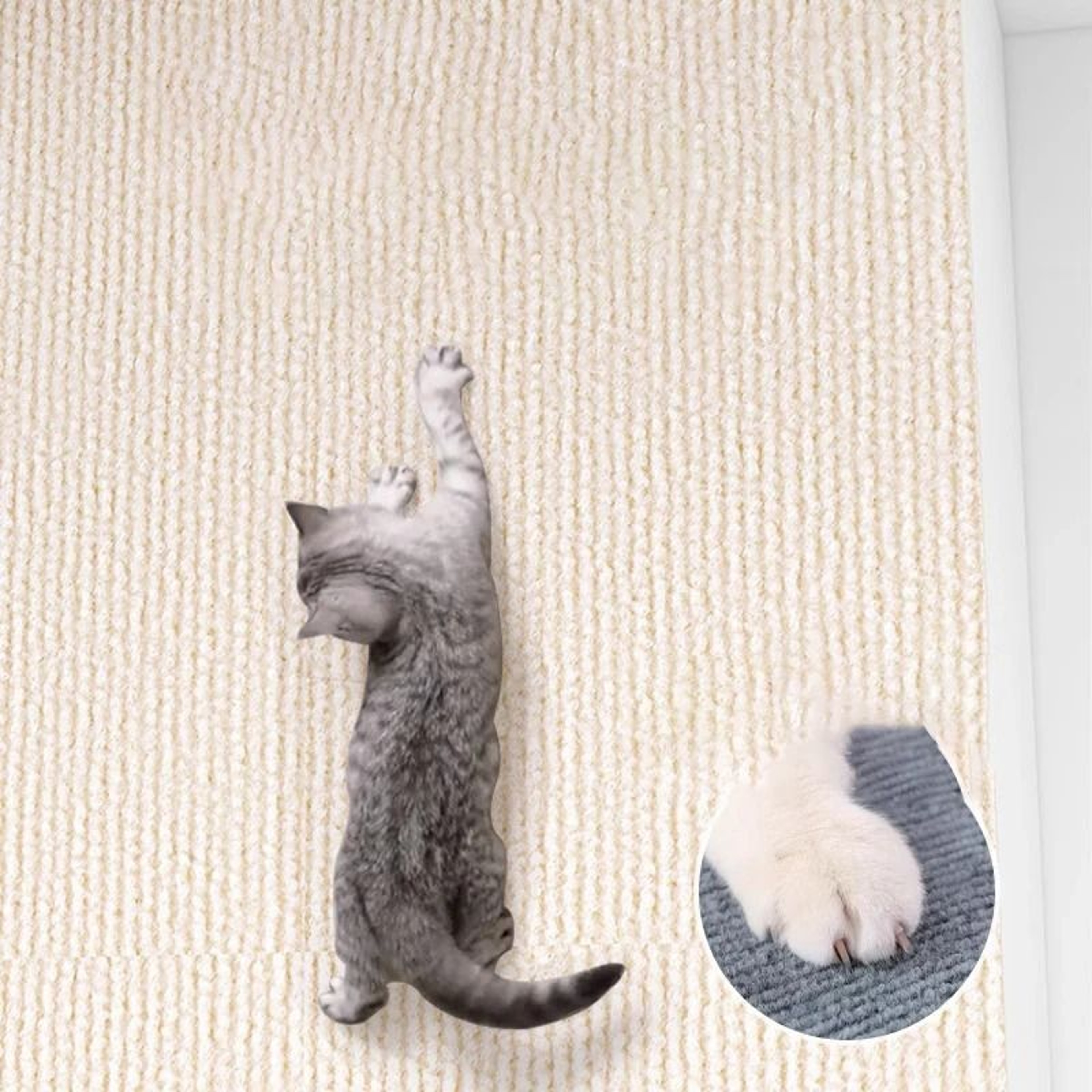 Self Adhesive Cat Scratch Mat For Sofa And Wall Protection 6