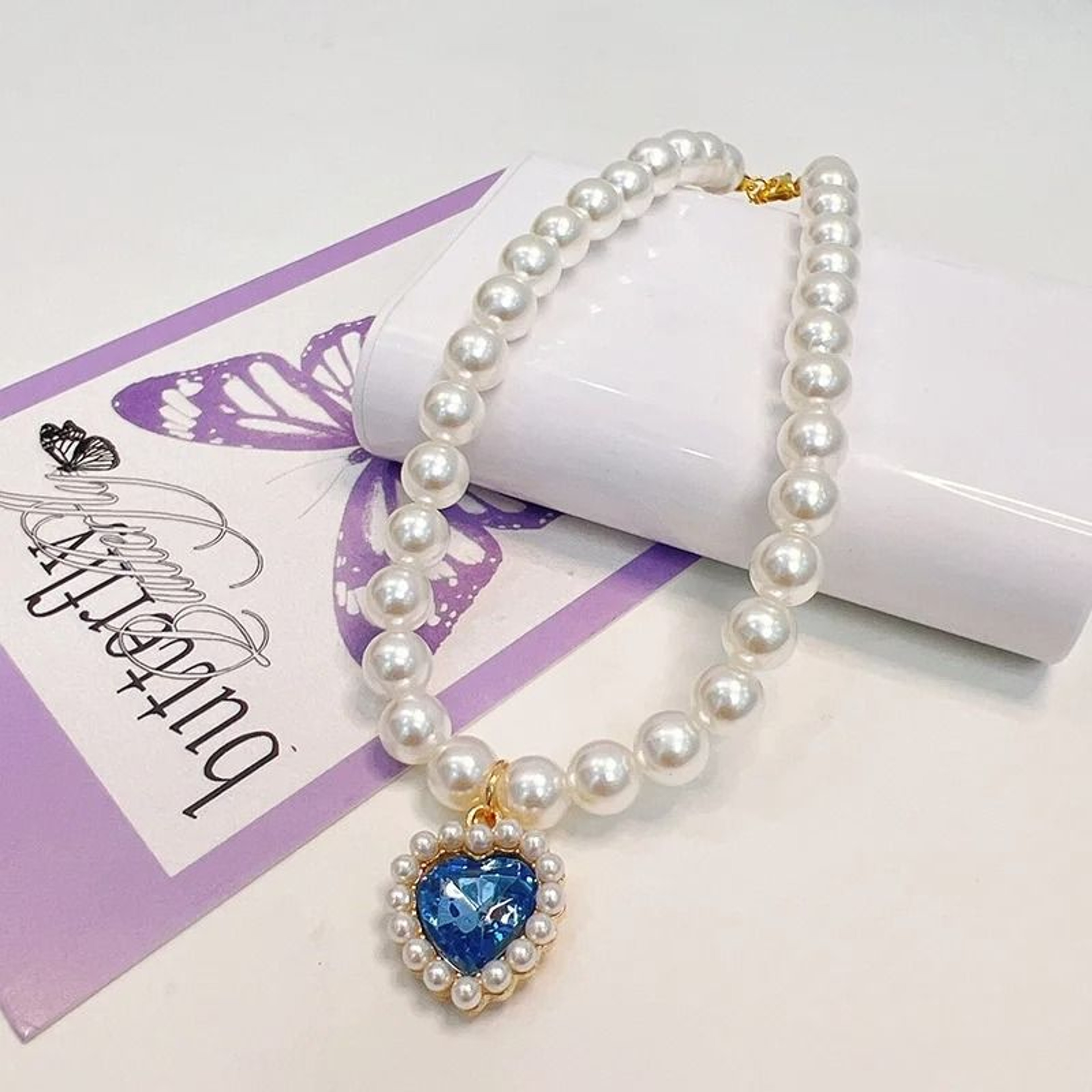 Adjustable Pearl Cat Collar Necklace For Kittens 2