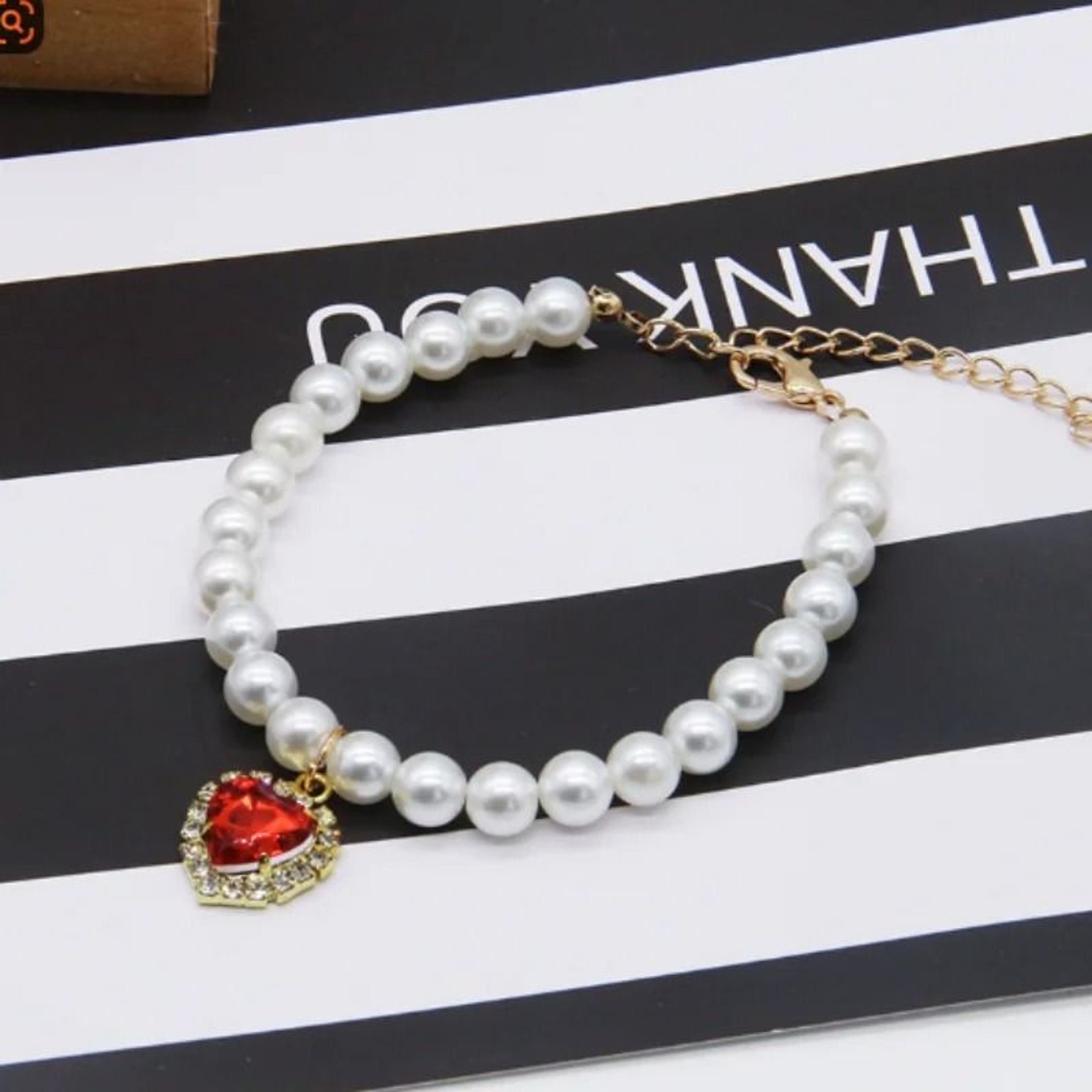 Adjustable Pearl Cat Collar Necklace For Kittens 8