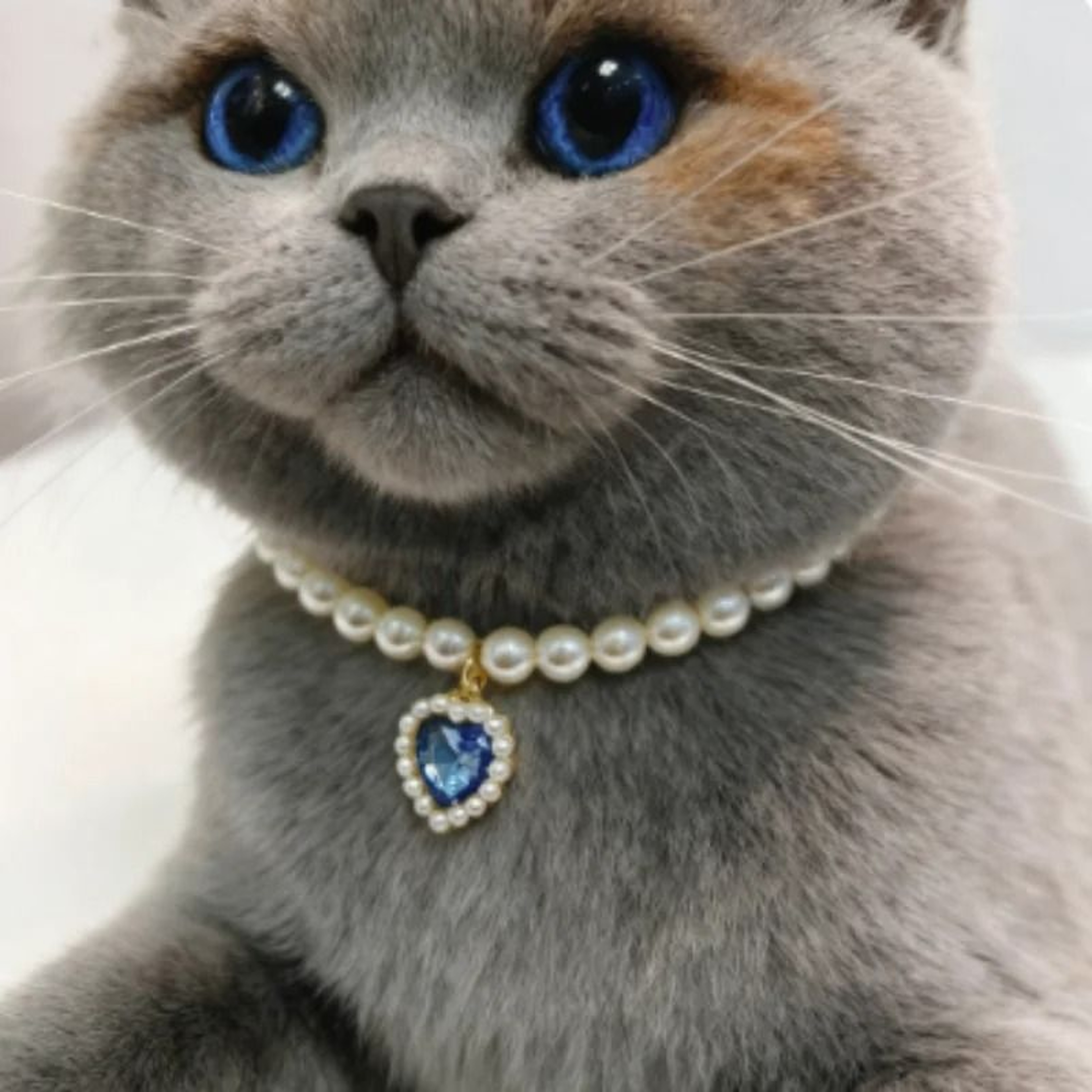 Adjustable Pearl Cat Collar Necklace For Kittens 15