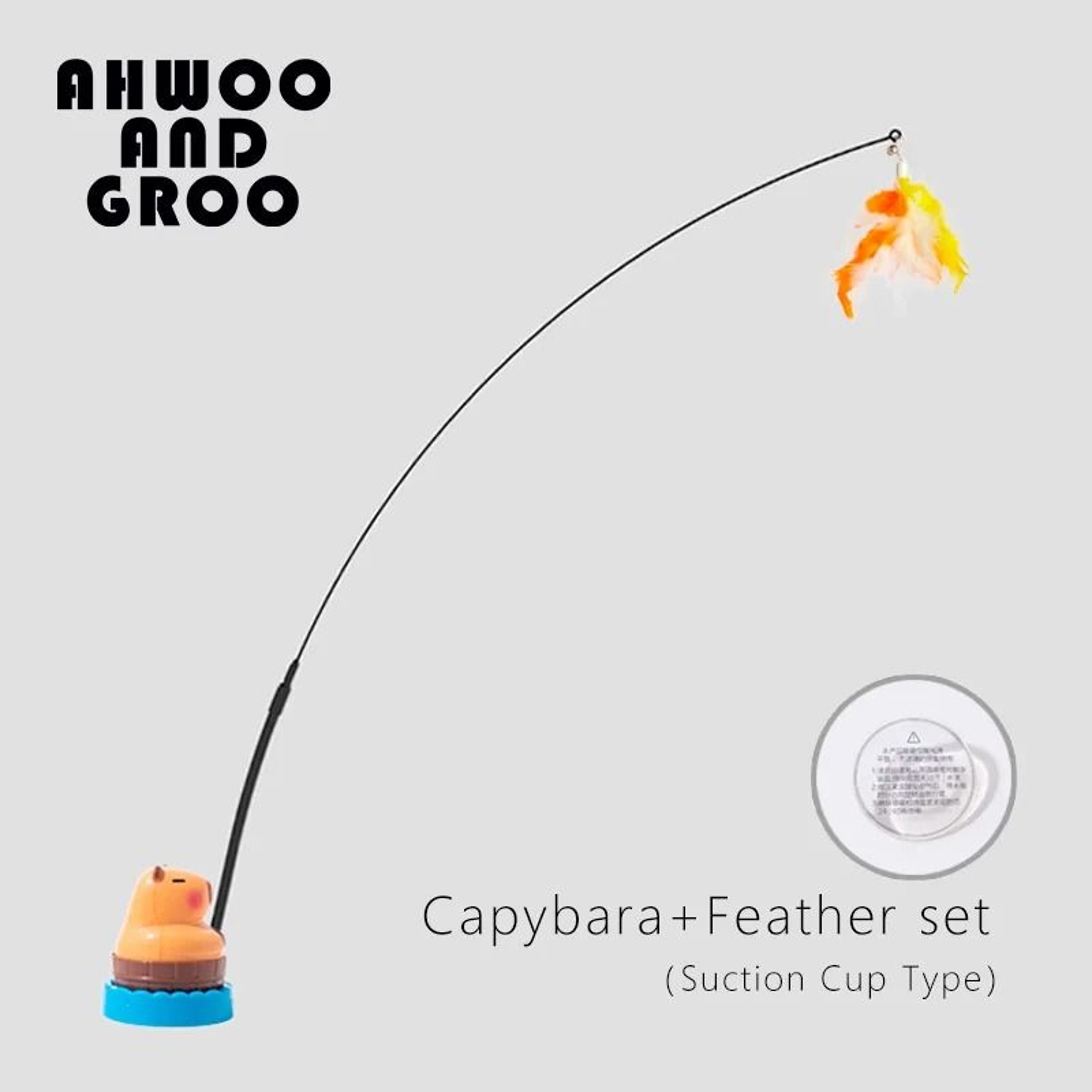Simulation Capybara Bird Bell Cat Teaser Wand Toy For Kittens Indoor Interactive Chase And Play 2