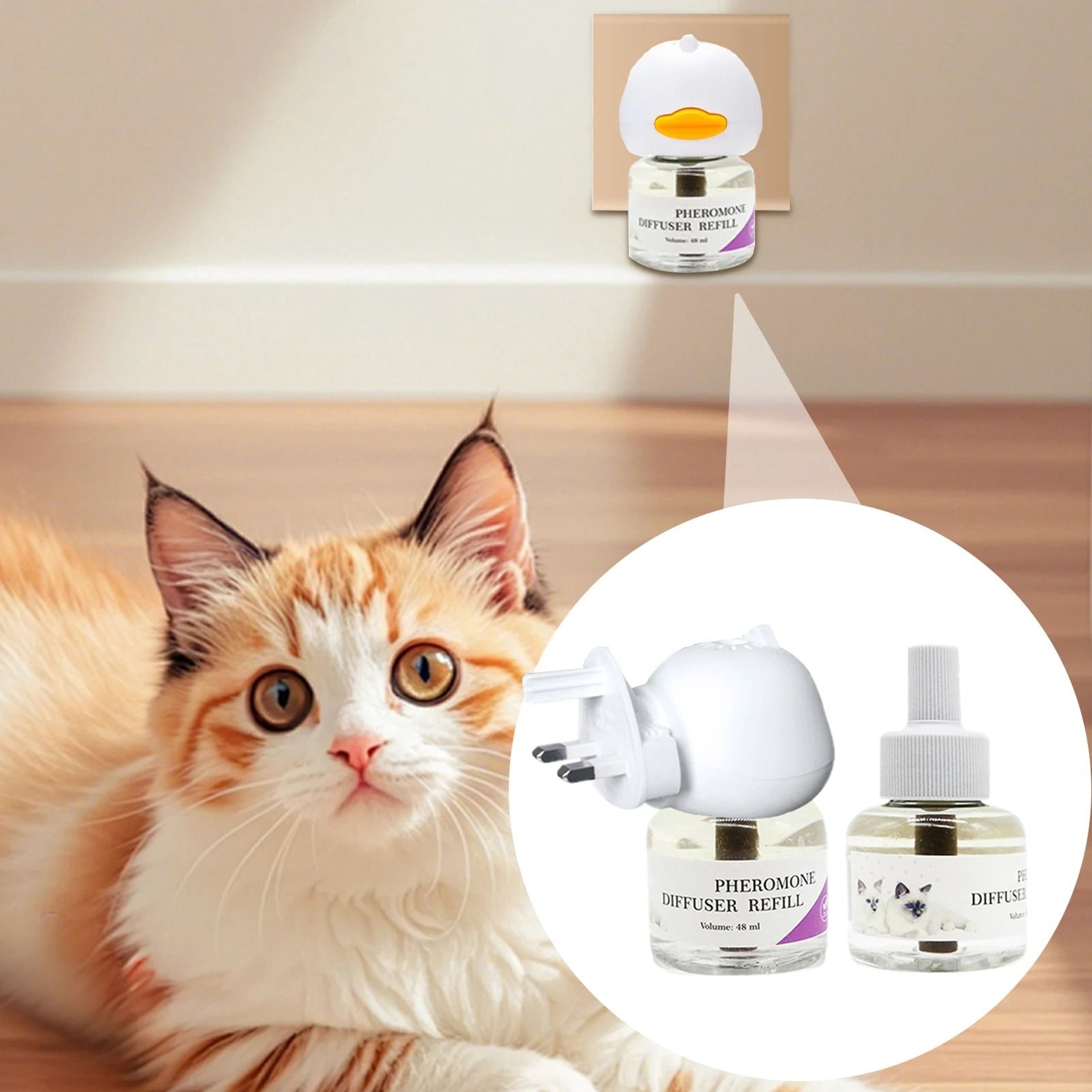 Pet Calming Pheromone Diffuser 48ml For Cats Dogs Stress Relief Comfort And Relaxing Homes 6
