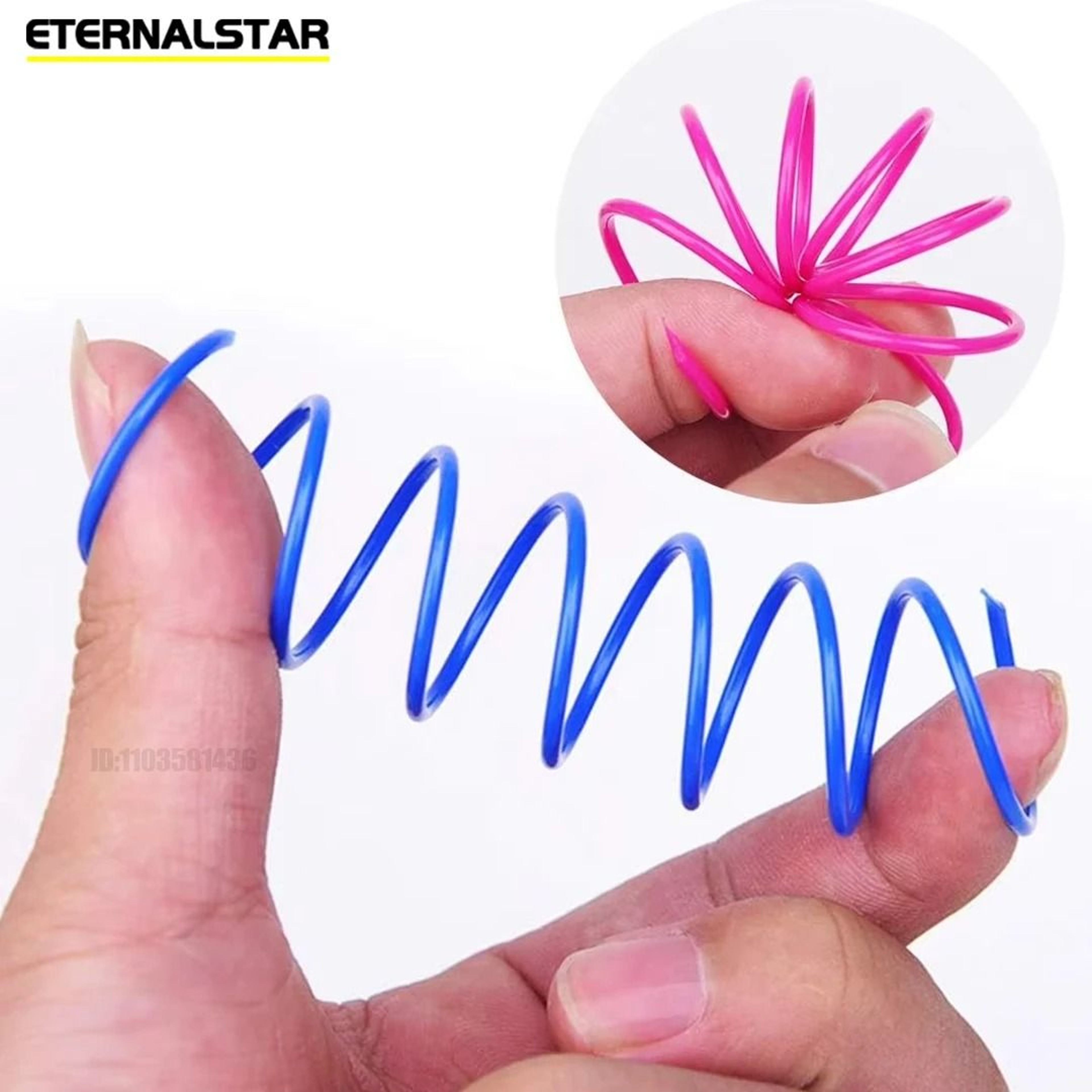 Colorful Spiral Cat Spring Toy Plastic Coil Set For Indoor Hunting Chasing And Kitten Play 4