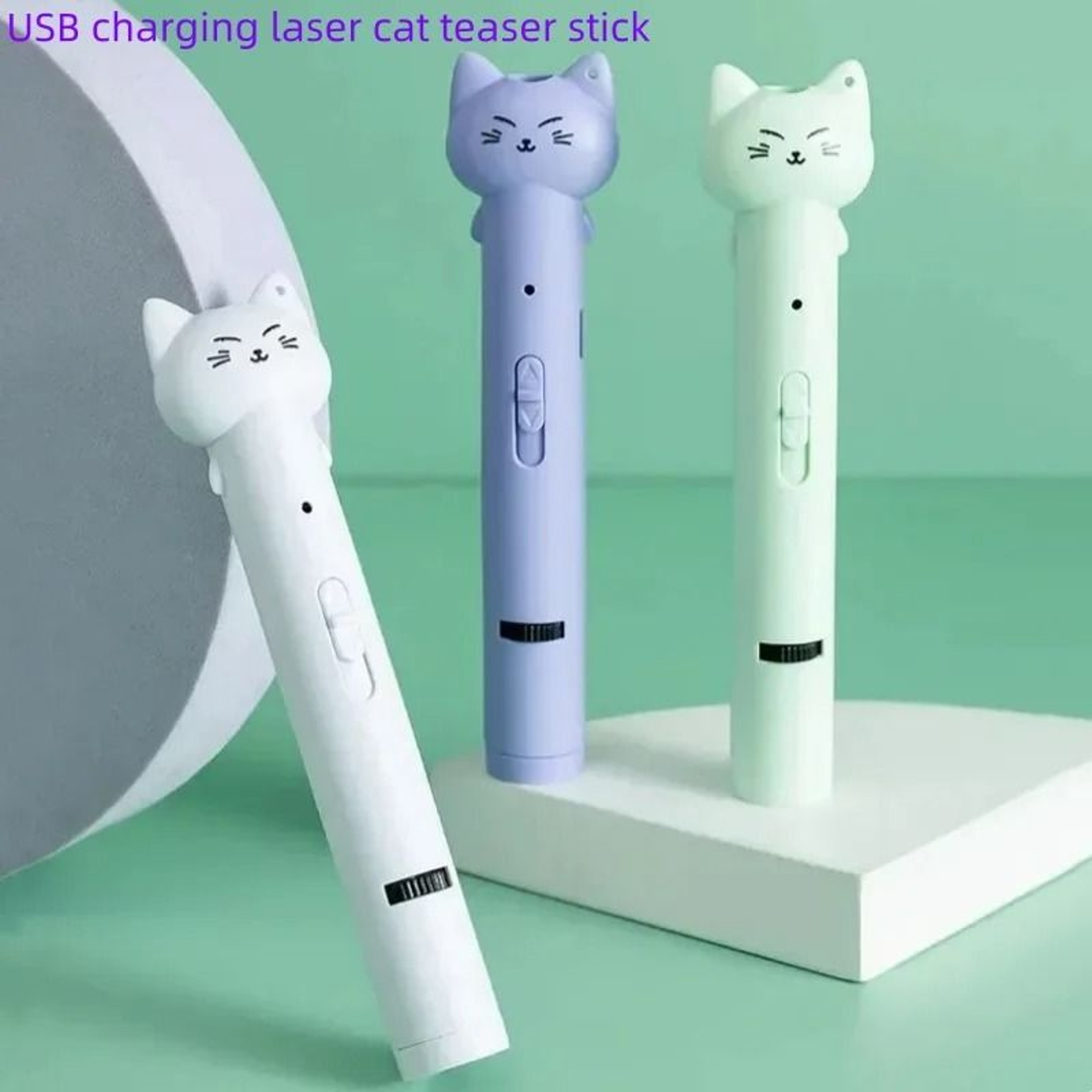 USB Rechargeable Laser Cat Toy Pattern Projection Teasing Pen For Indoor Exercise And Chase Play 0