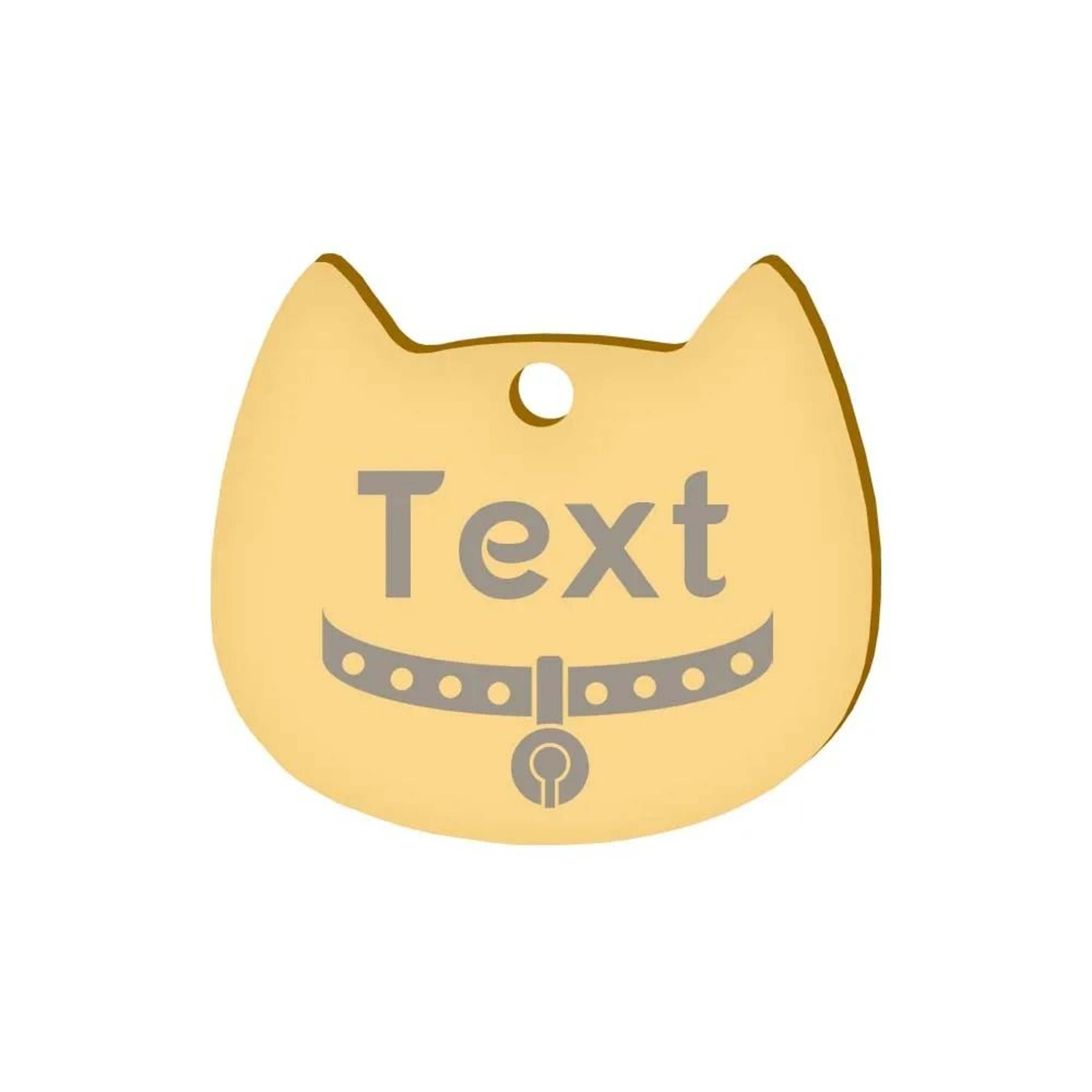 Custom Cat Face Pet ID Tag Stainless Steel Engraved Name Plate For Dogs Cats 19