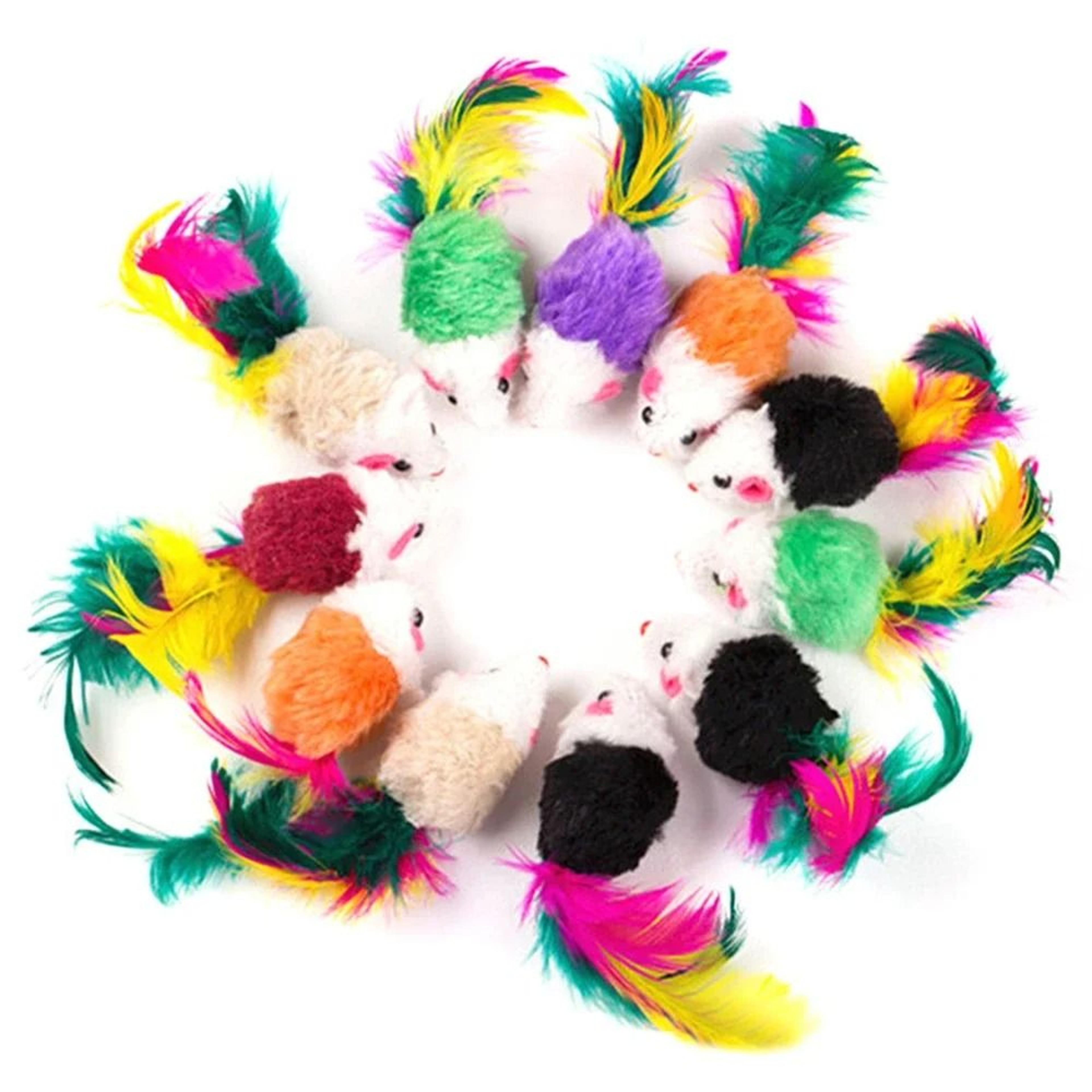 Assorted Rattle Mouse Cat Toy Set For Indoor Kittens Chasing Catching Biting And Play 5