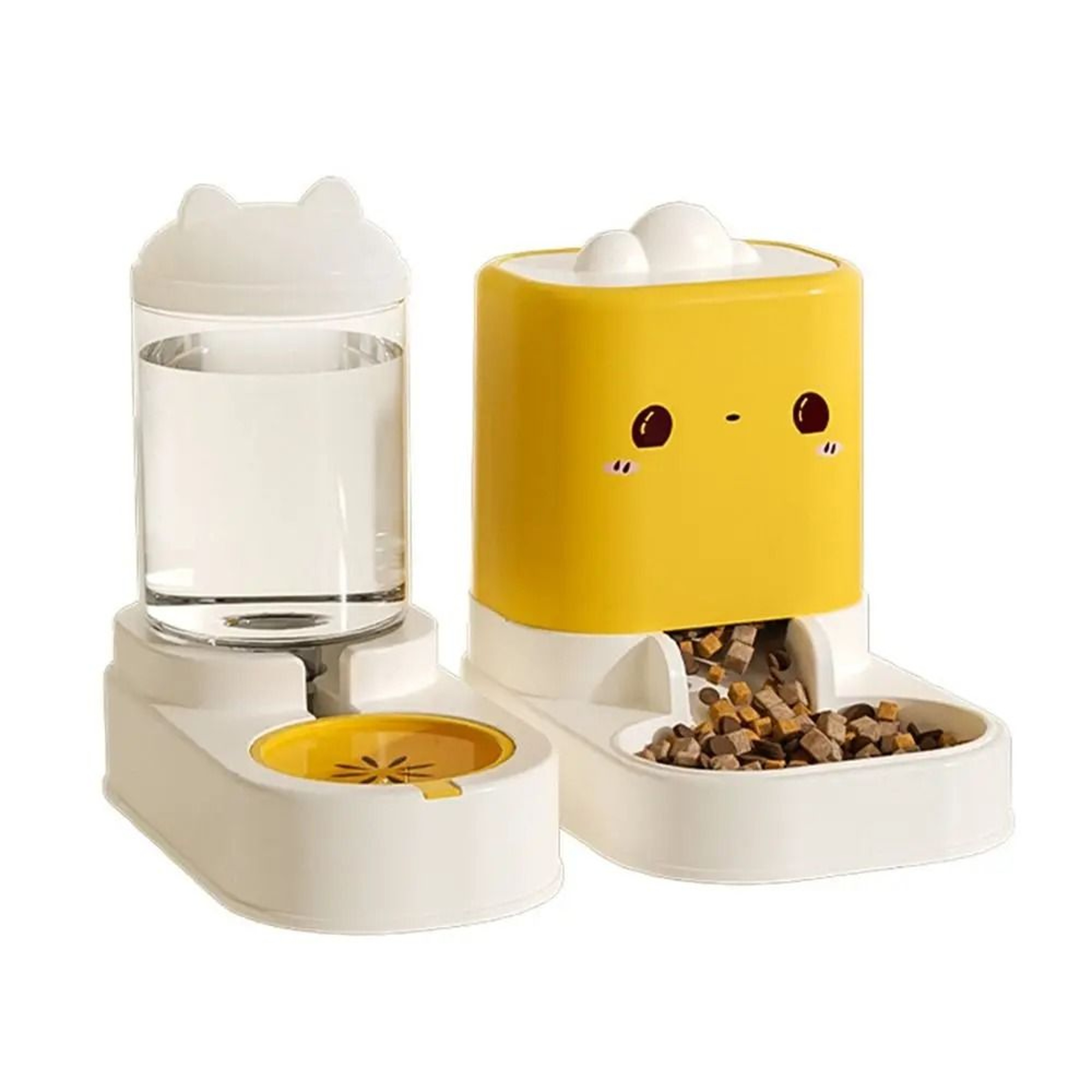 Cute Cat Shape Automatic Pet Feeder Large Capacity Food And Water Dispenser 0