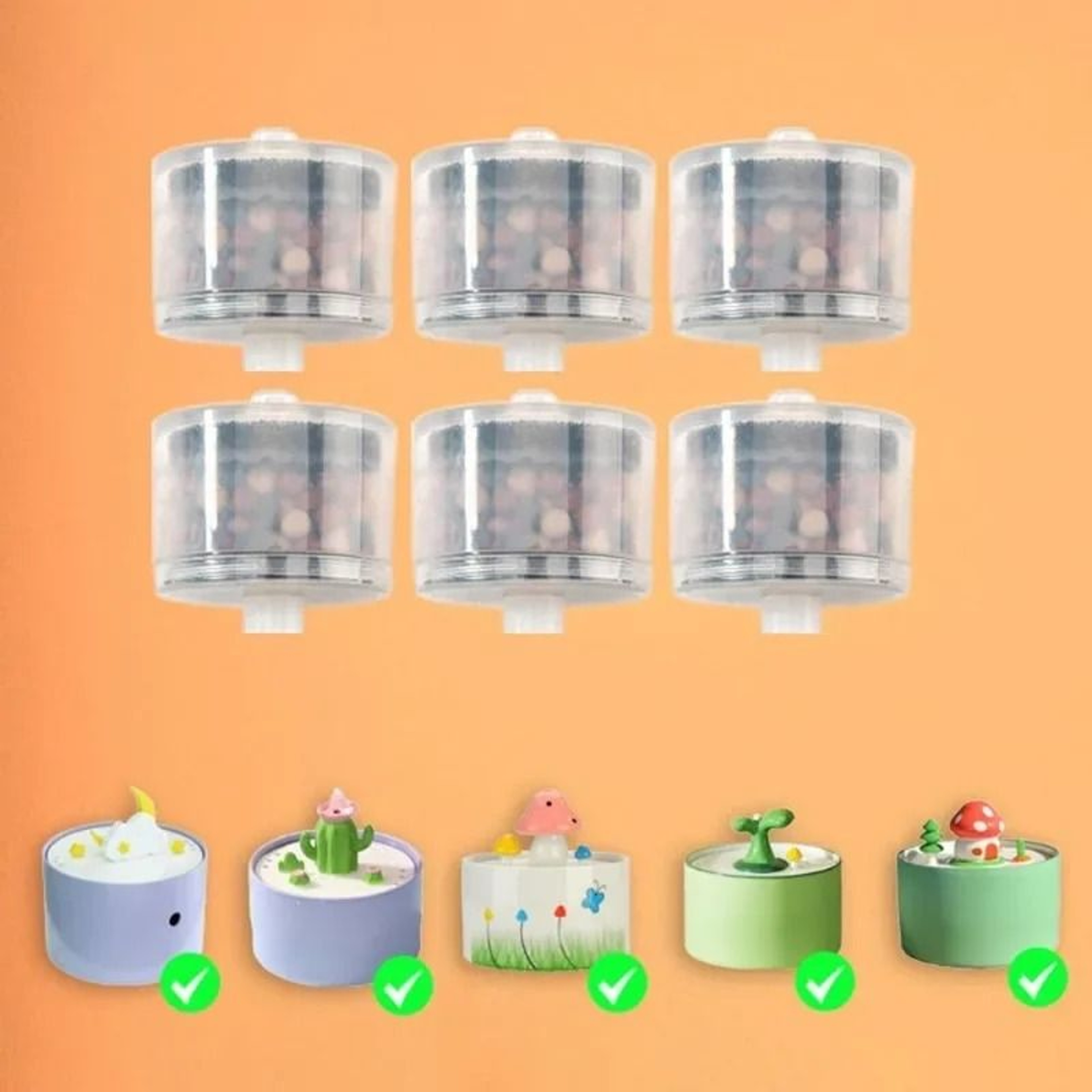 Ceramic Cat Water Fountain Replacement Filters 4 6 Or 12 Pack For 15L Dispenser 0