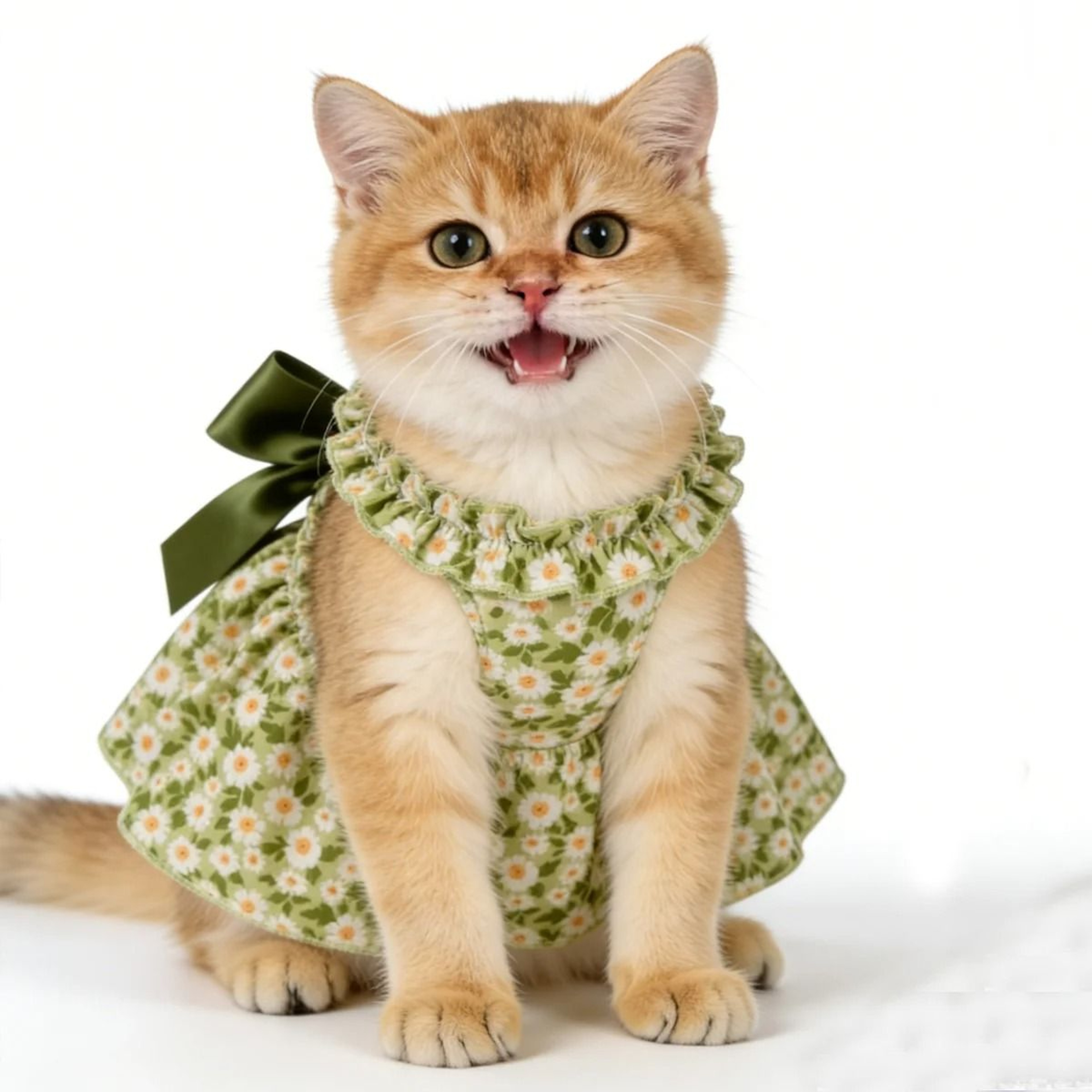 Romantic Floral Pet Summer Dress For Dogs Cats Birthday Wedding Party Outfit 0