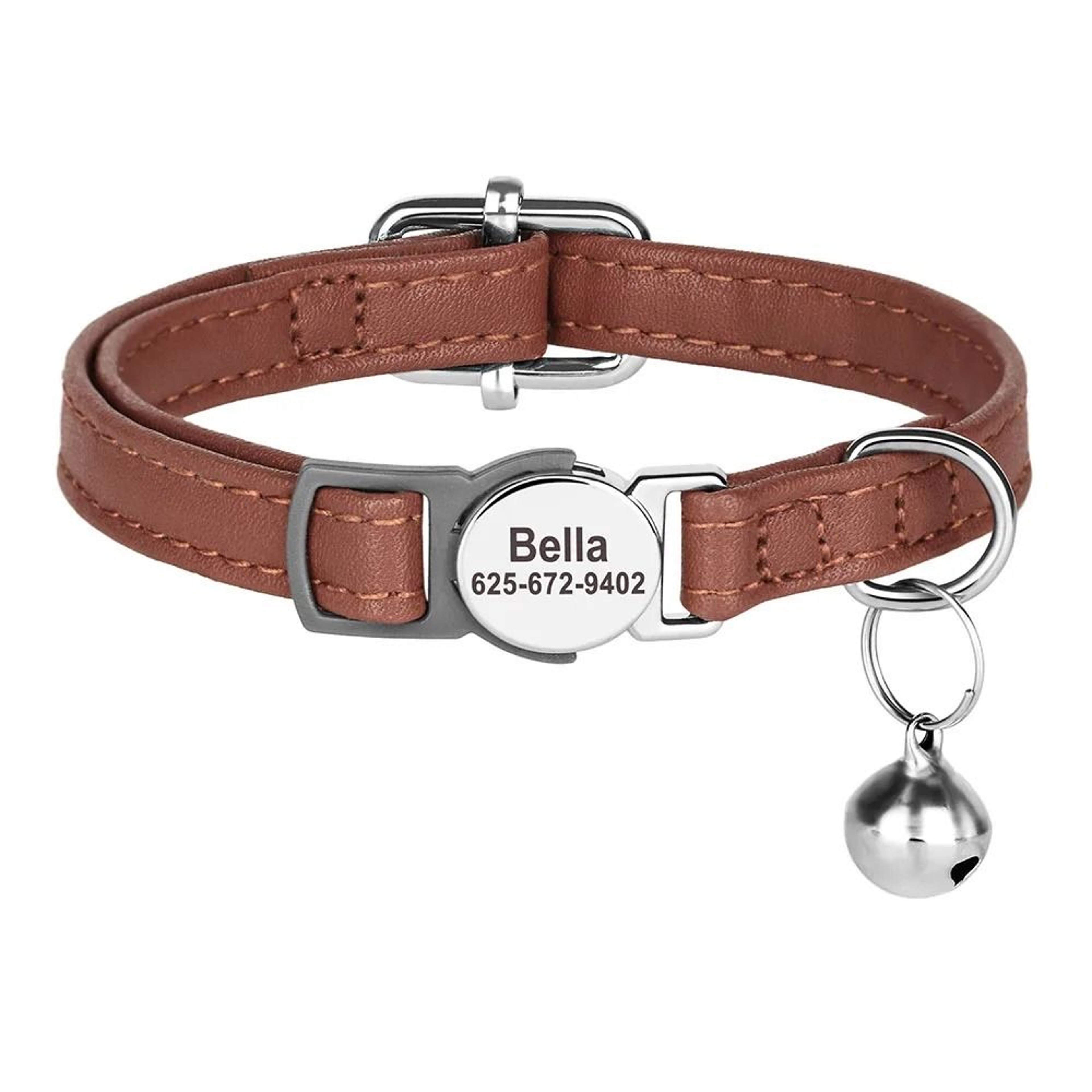 Personalized Engraved Cat Collar Adjustable Anti Lost Name Necklace For Kittens Puppies And Small D 14
