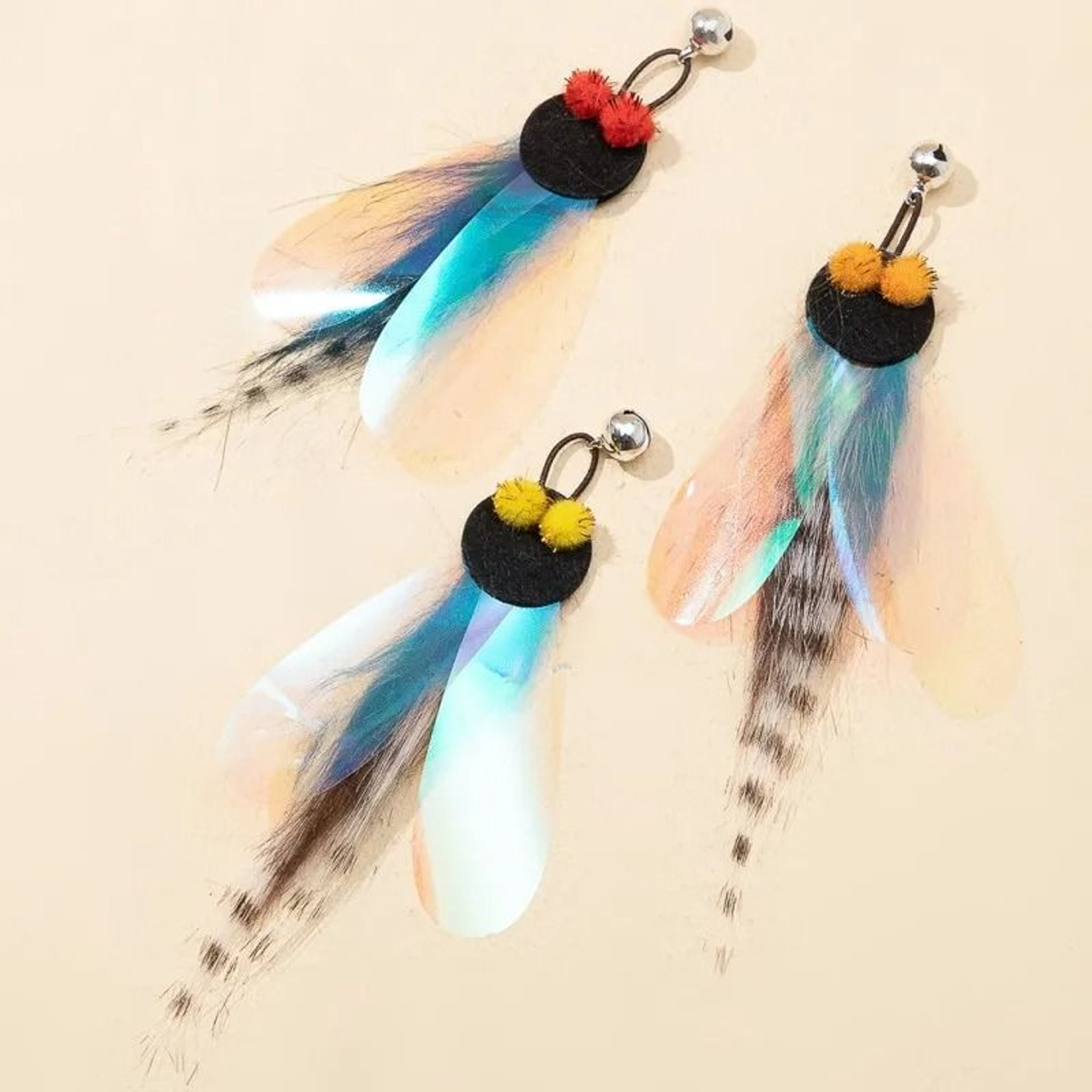 Bite Resistant Butterfly Feather Cat Teaser Stick With Bell For Interactive Indoor Kitten Play 2