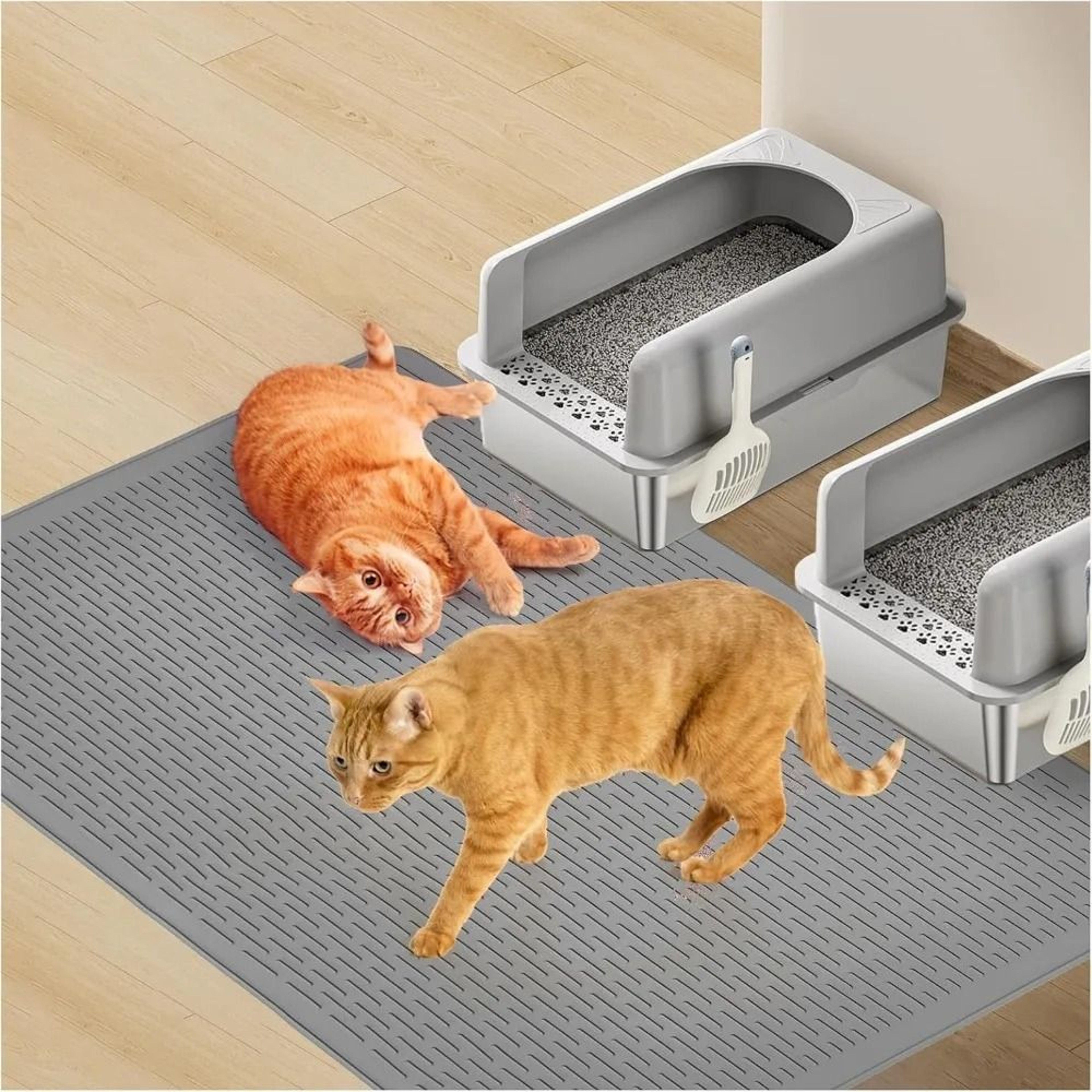 Large Waterproof Silicone Pet Mat Non Slip Washable Feeding Litter Pad For Cats And Dogs 0