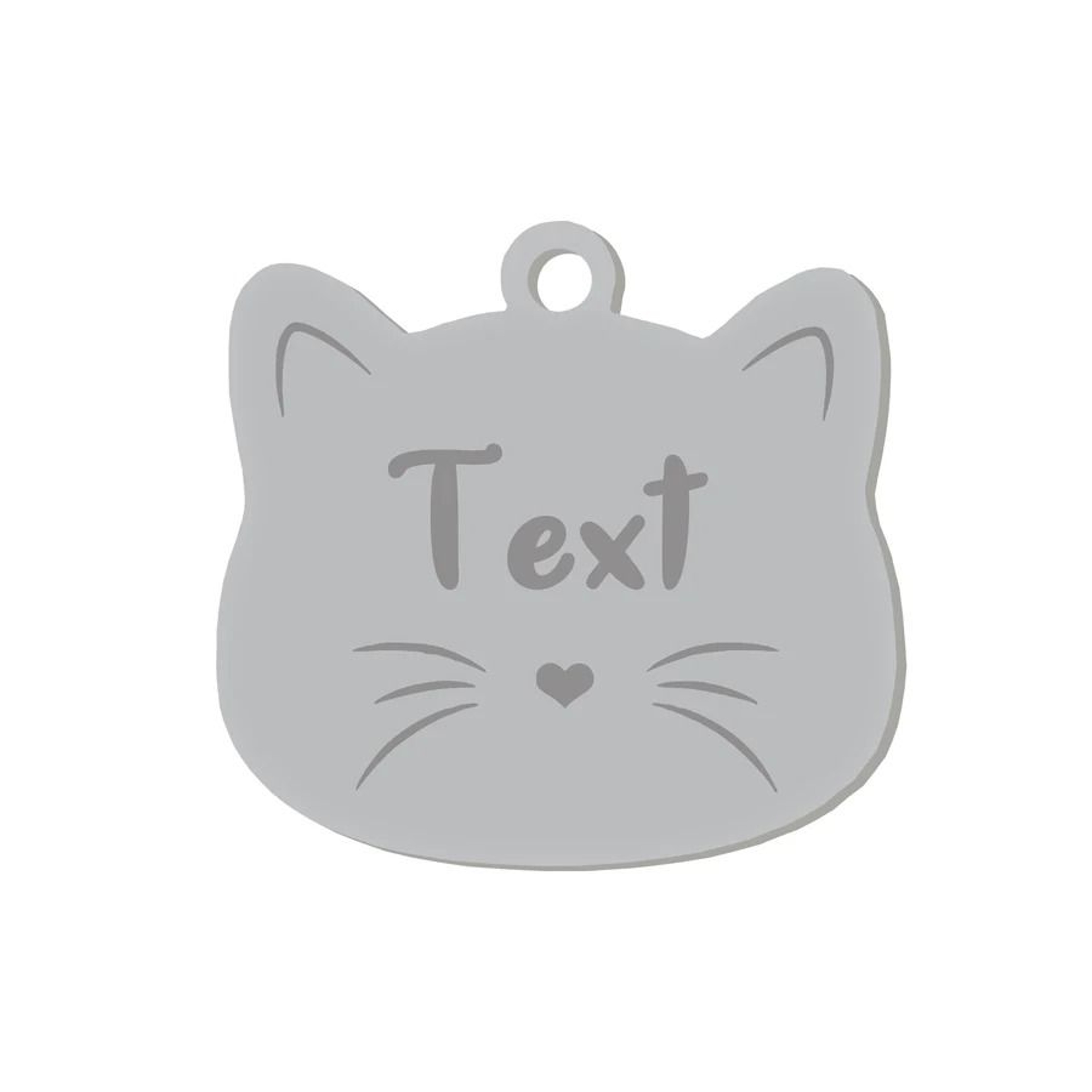 Custom Stainless Steel Cat Name Tag Engraved Pet ID Pendant 9