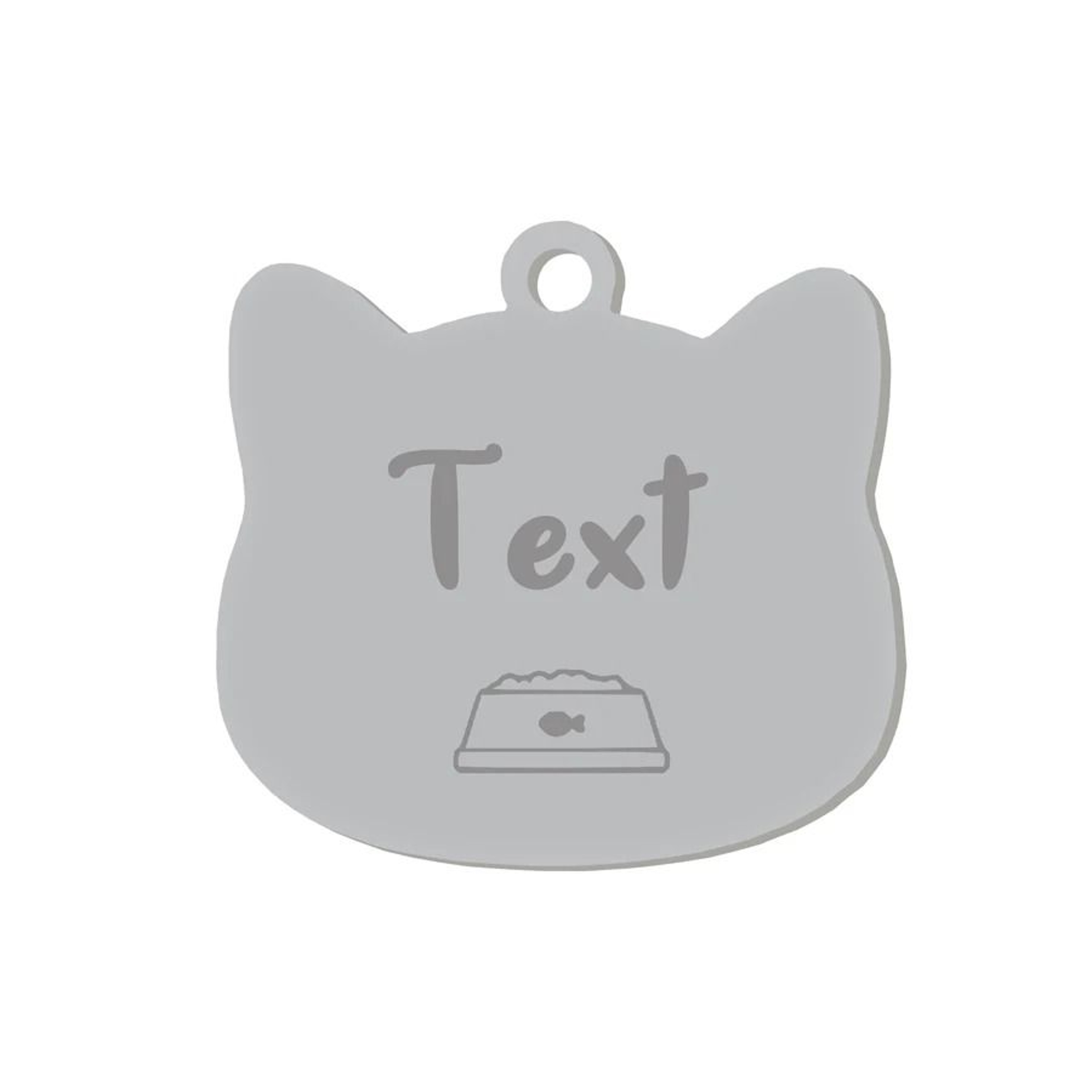 Custom Stainless Steel Cat Name Tag Engraved Pet ID Pendant 7