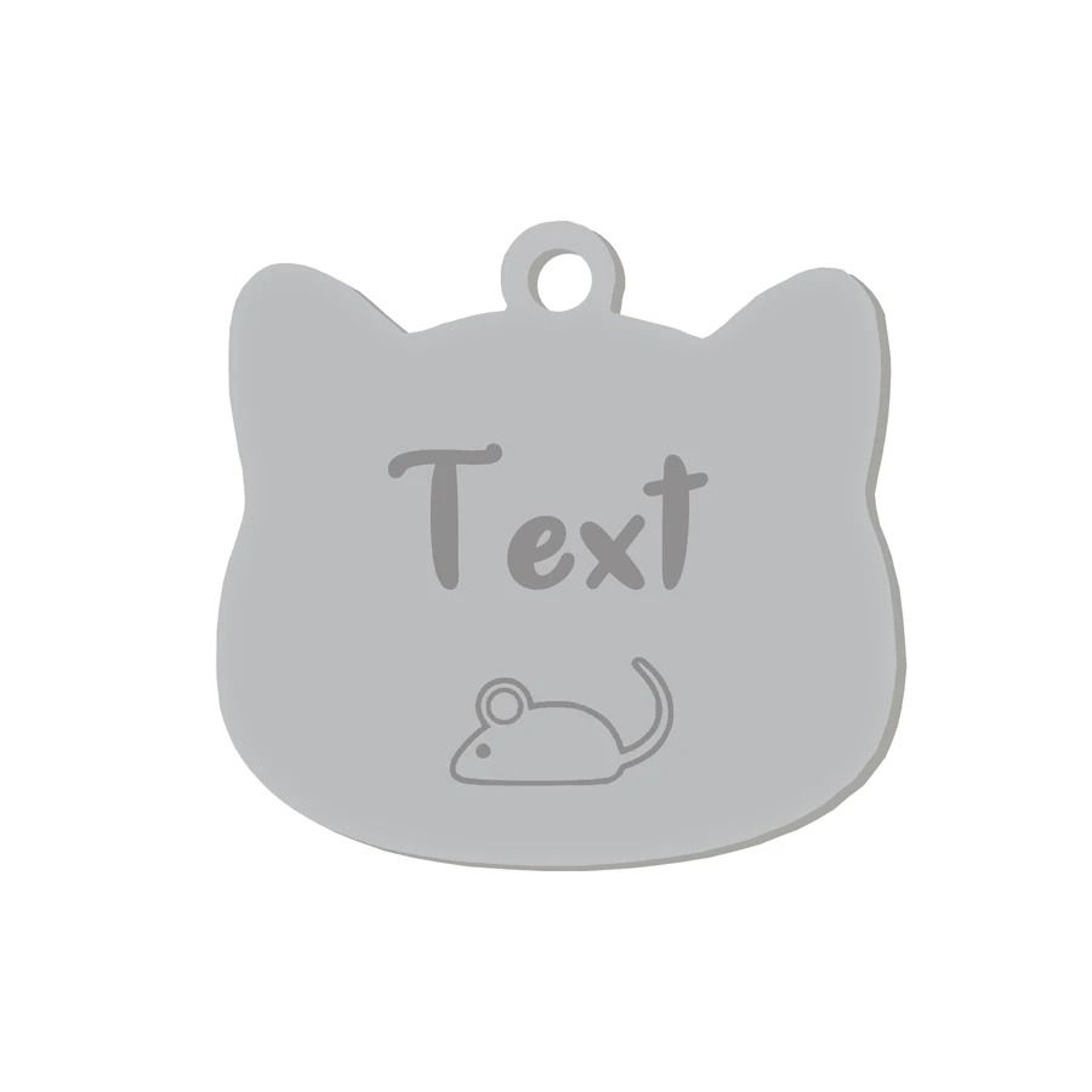 Custom Stainless Steel Cat Name Tag Engraved Pet ID Pendant 10