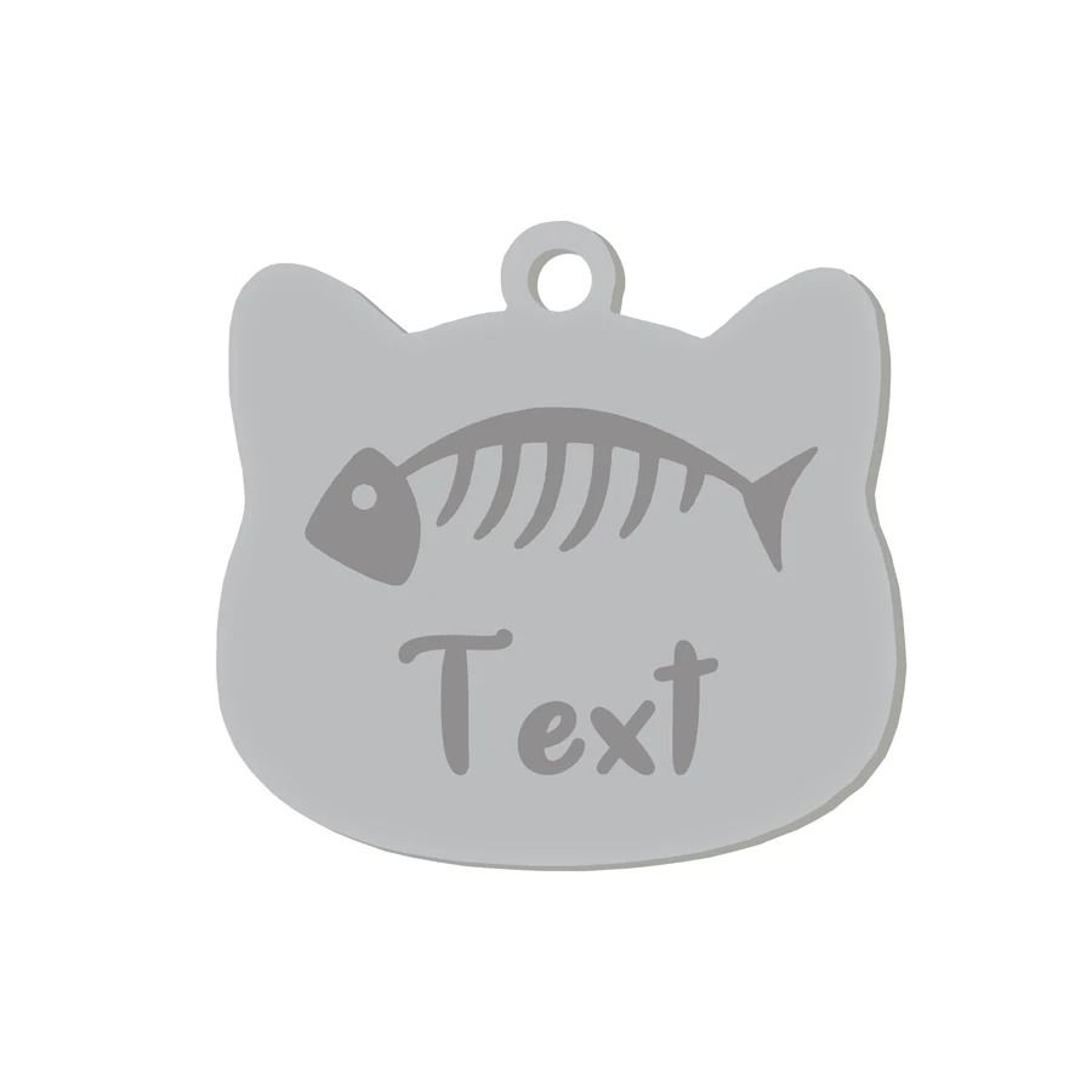 Custom Stainless Steel Cat Name Tag Engraved Pet ID Pendant 11