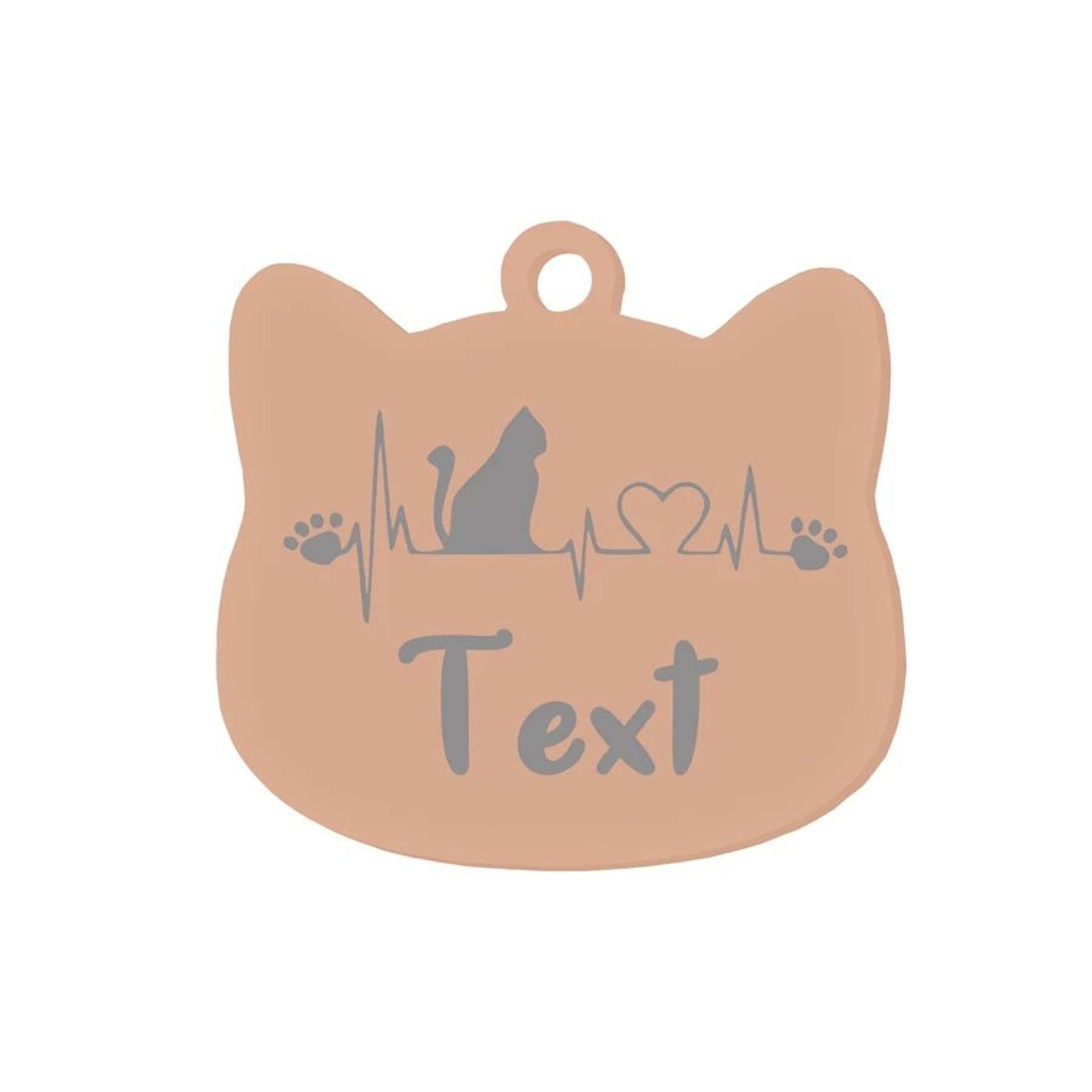 Custom Stainless Steel Cat Name Tag Engraved Pet ID Pendant 14
