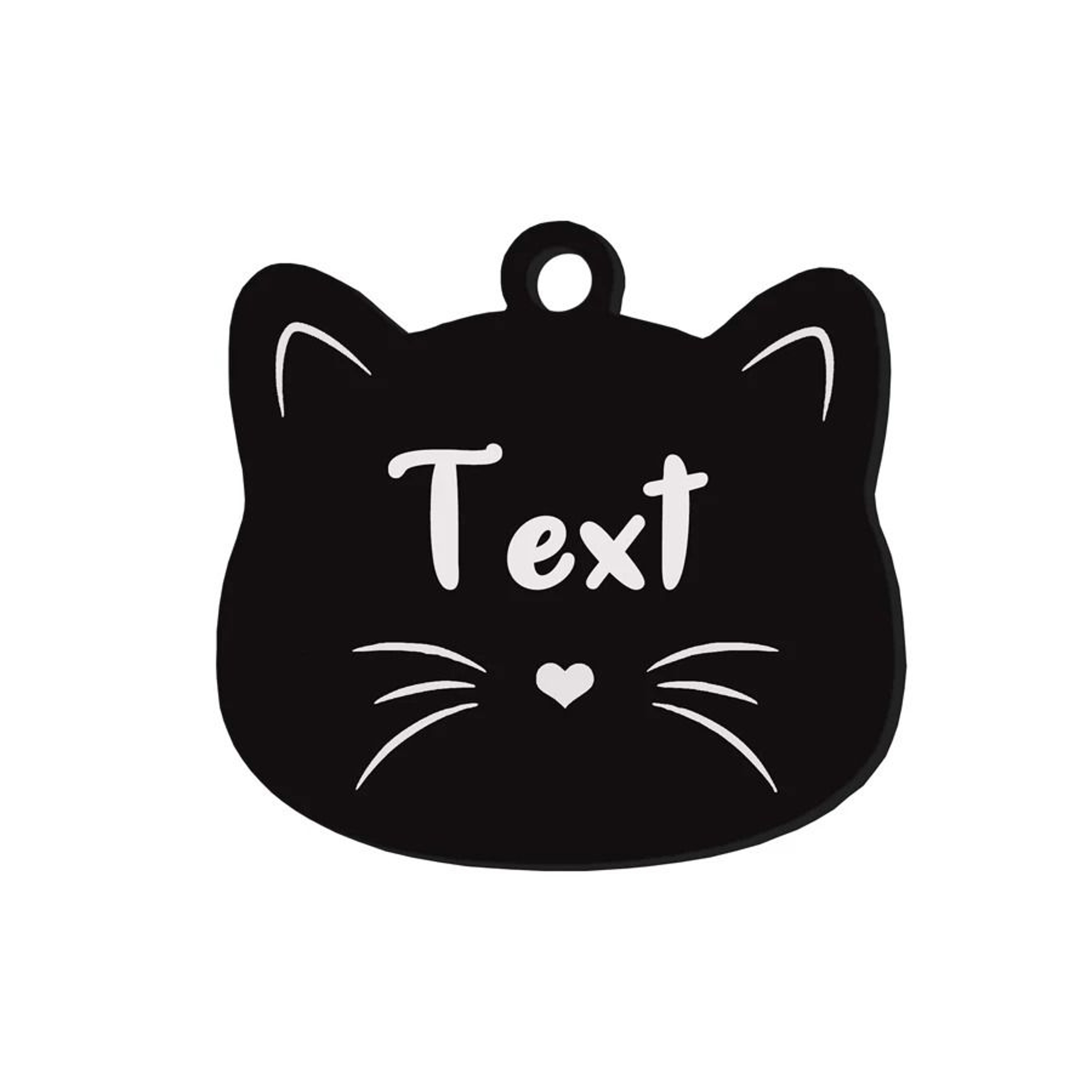 Custom Stainless Steel Cat Name Tag Engraved Pet ID Pendant 5