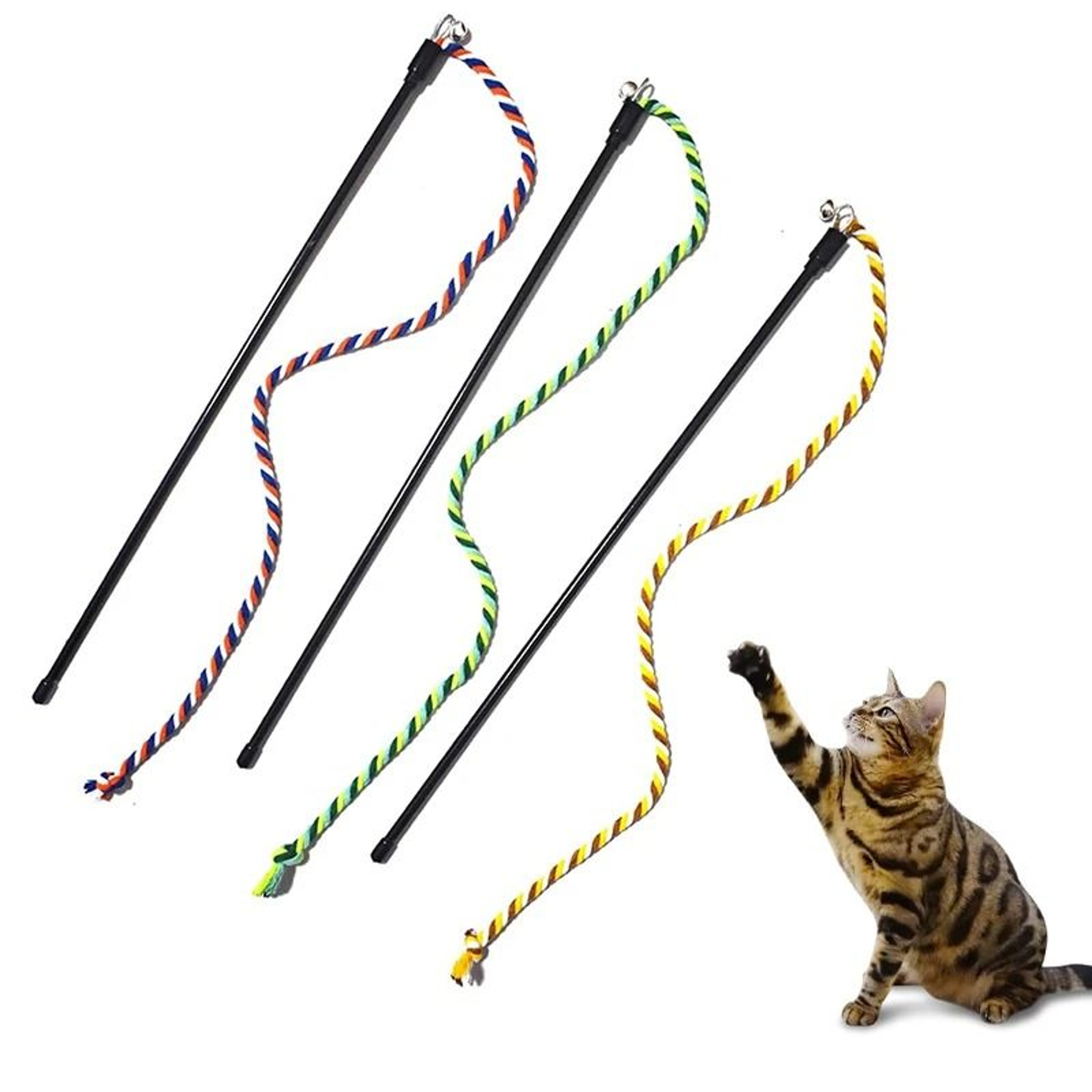 Interactive Cat Teaser Wand With Rope For Chewing And Chasing 13