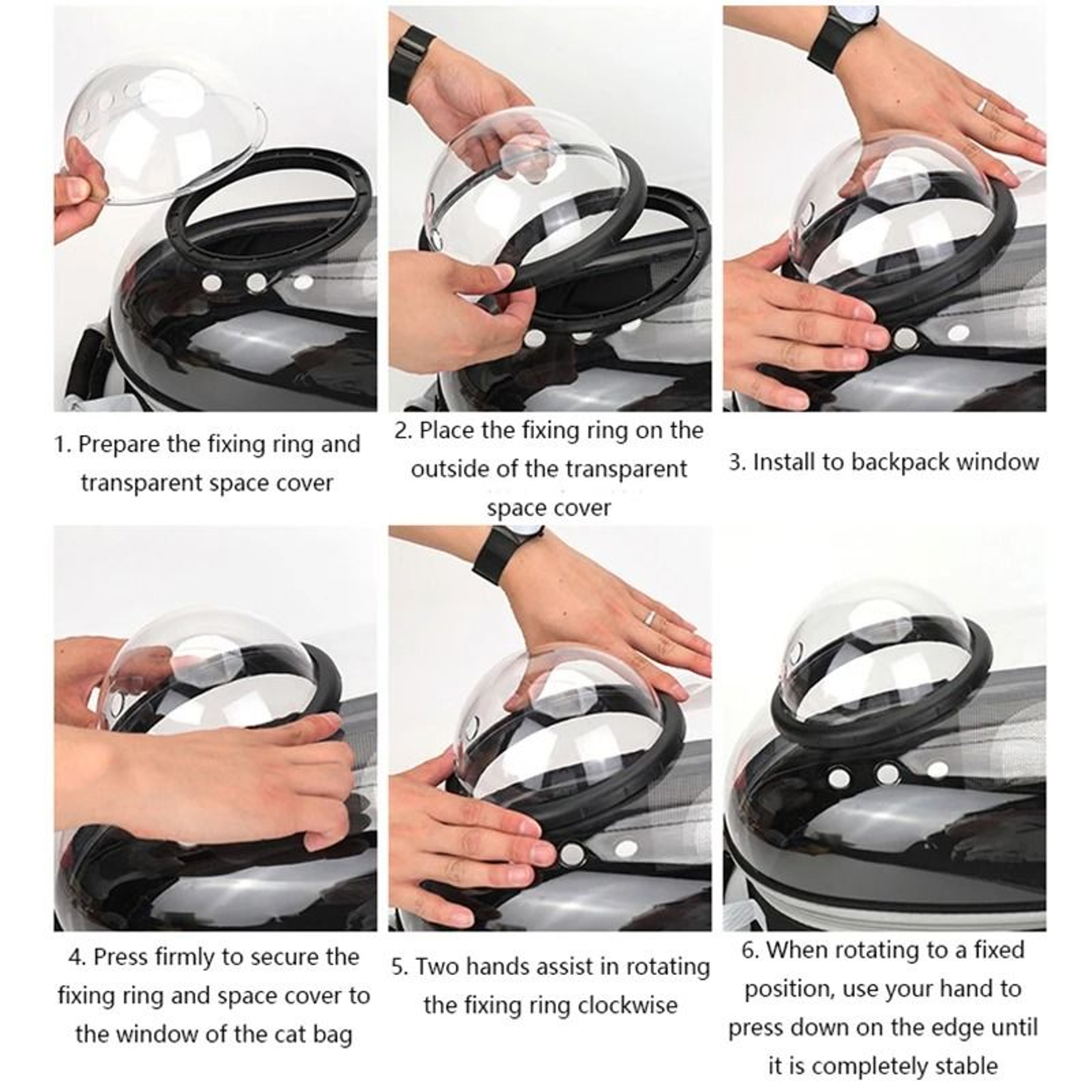 Breathable Space Capsule Cat Backpack Carrier 7