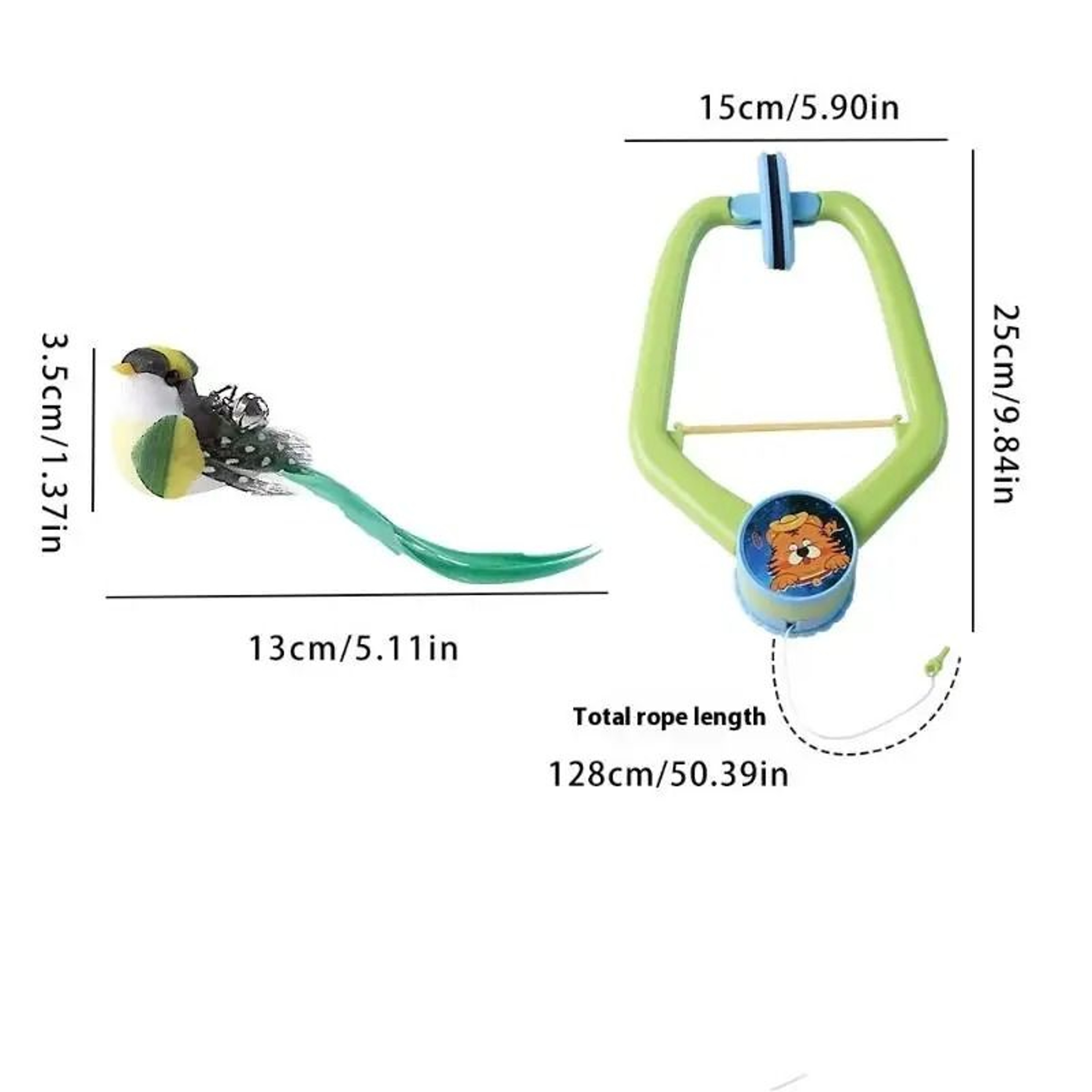 Interactive Door Hanging Cat Toy With Swinging Feathers And Replaceable Prey Attachments 4
