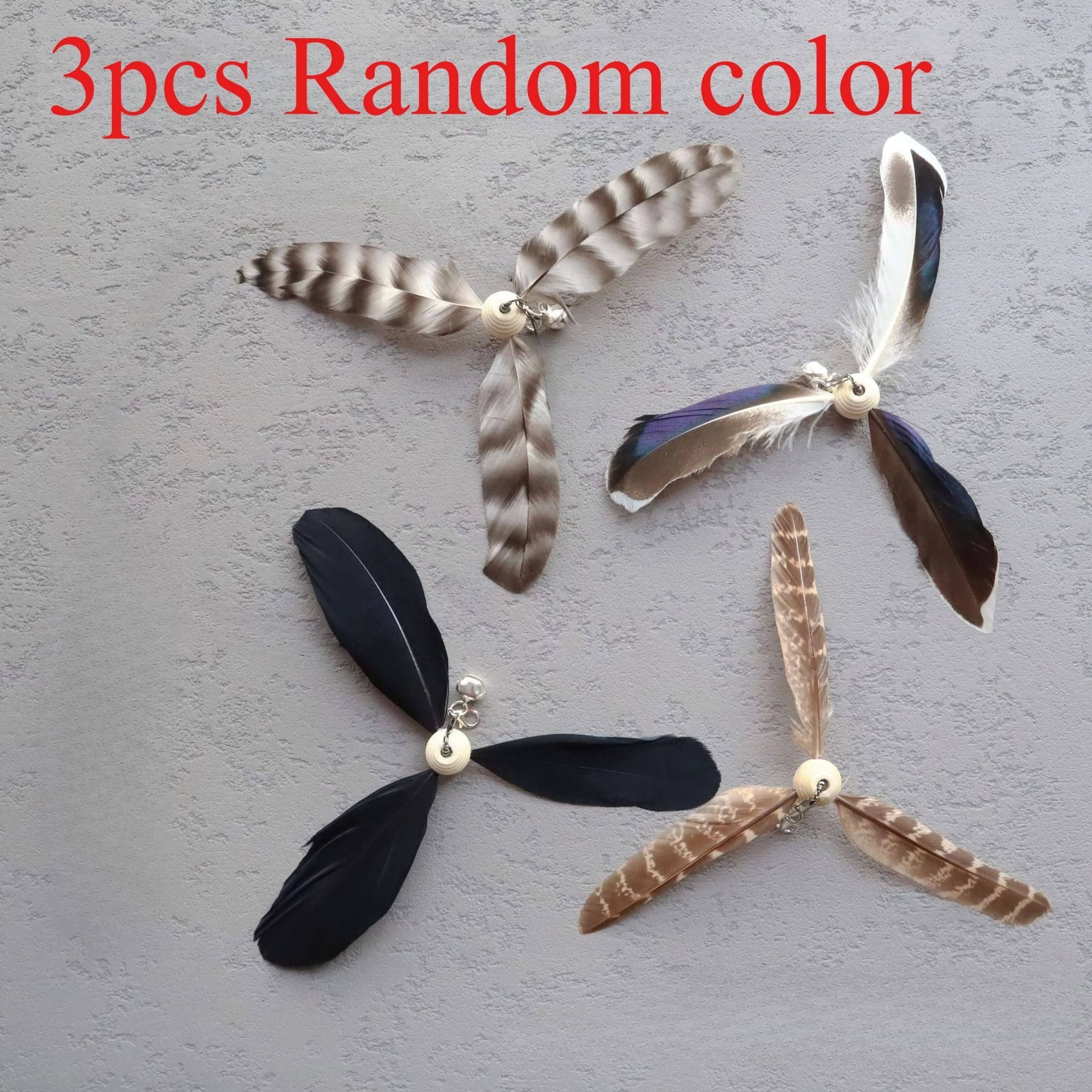 Rotating Feather Cat Teaser Stick For Interactive Chasing And Indoor Play 2