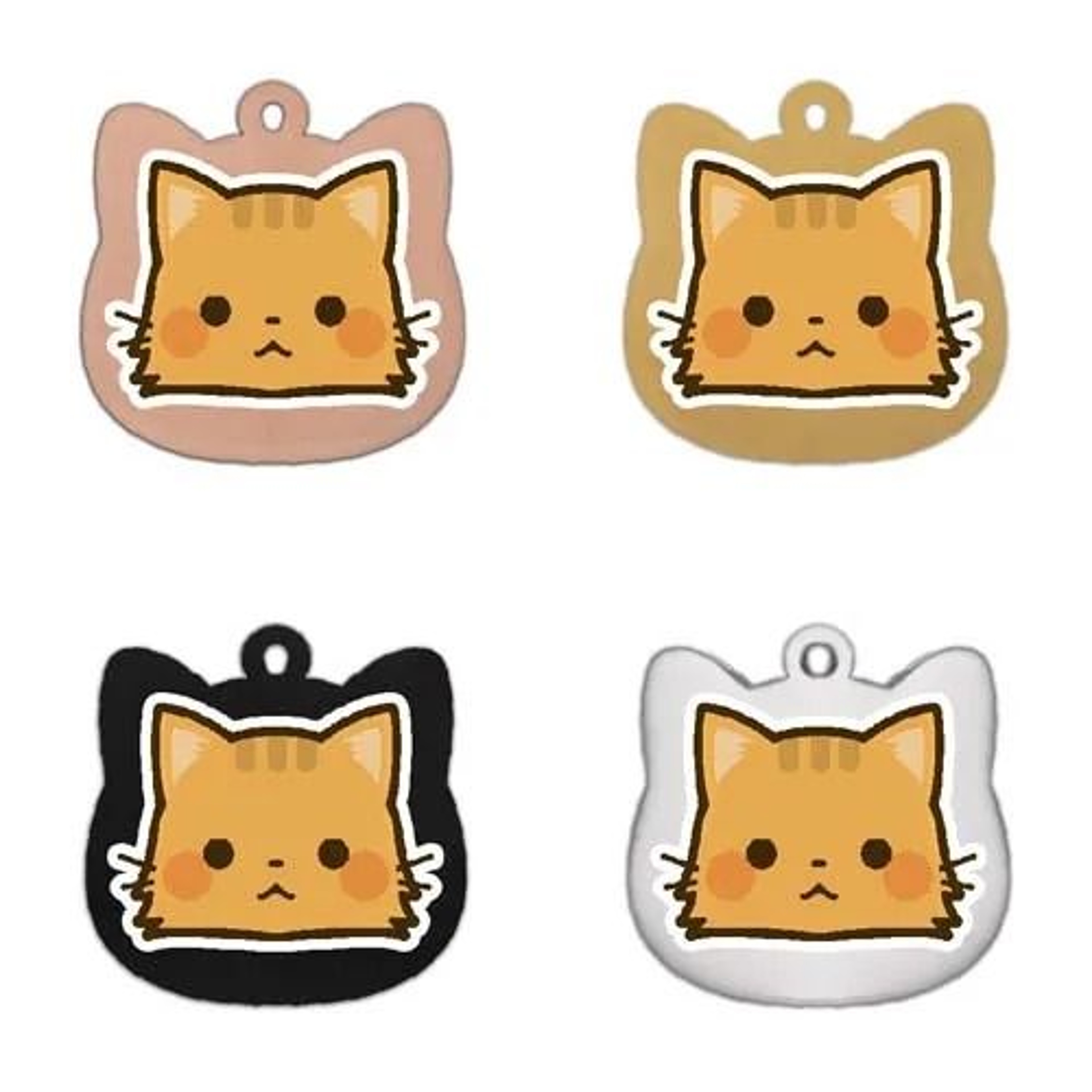 Personalized Cat Tag Stainless Steel Engraved Pet ID Pendant For Kittens And Cats 15