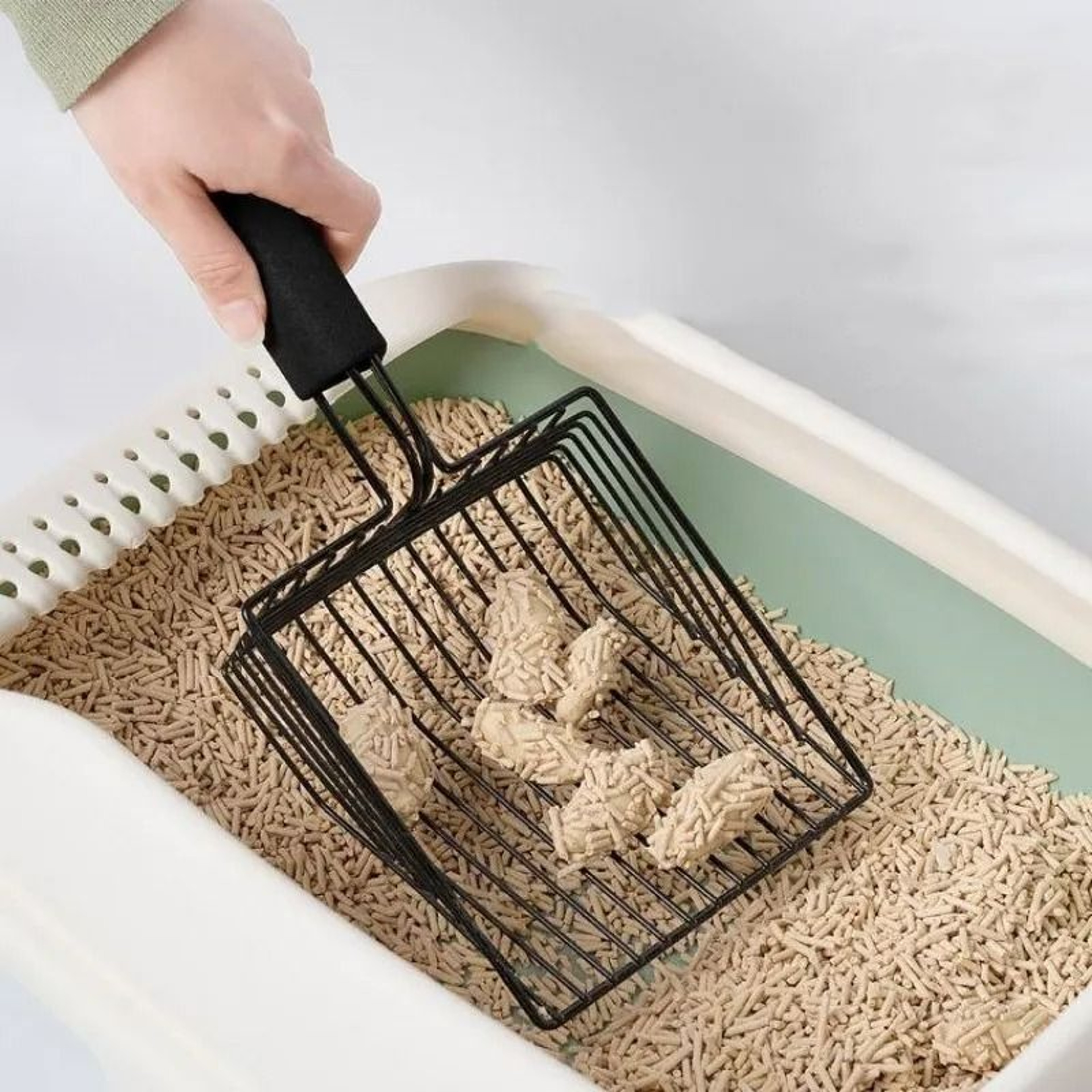 Metal Cat Litter Scoop Stainless Steel Shovel With Comfortable Handle For Easy Cleaning 0