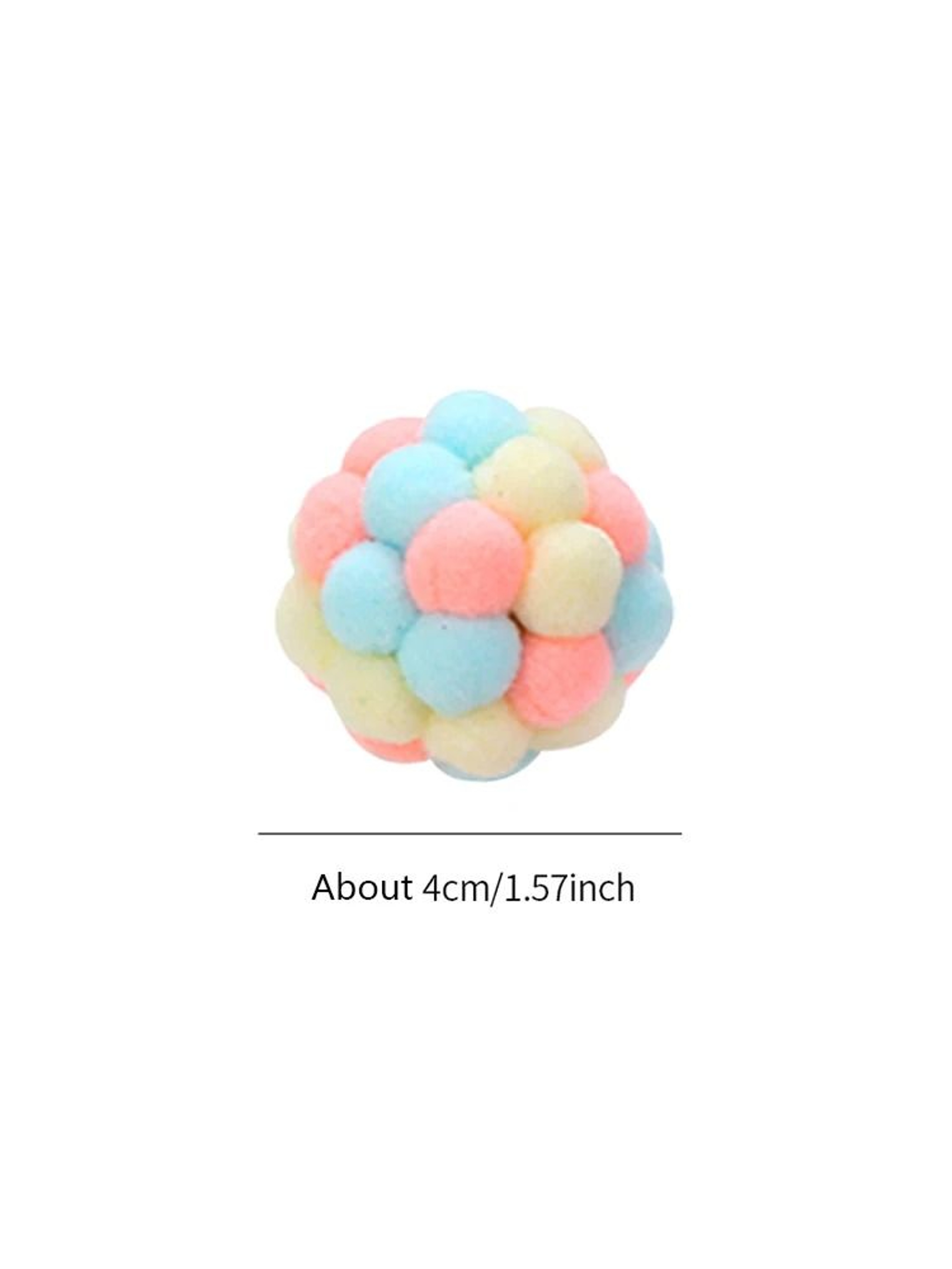 Cat Bell Ball Toy Colorful Elastic Interactive Chase Ball For Cats And Kittens 5