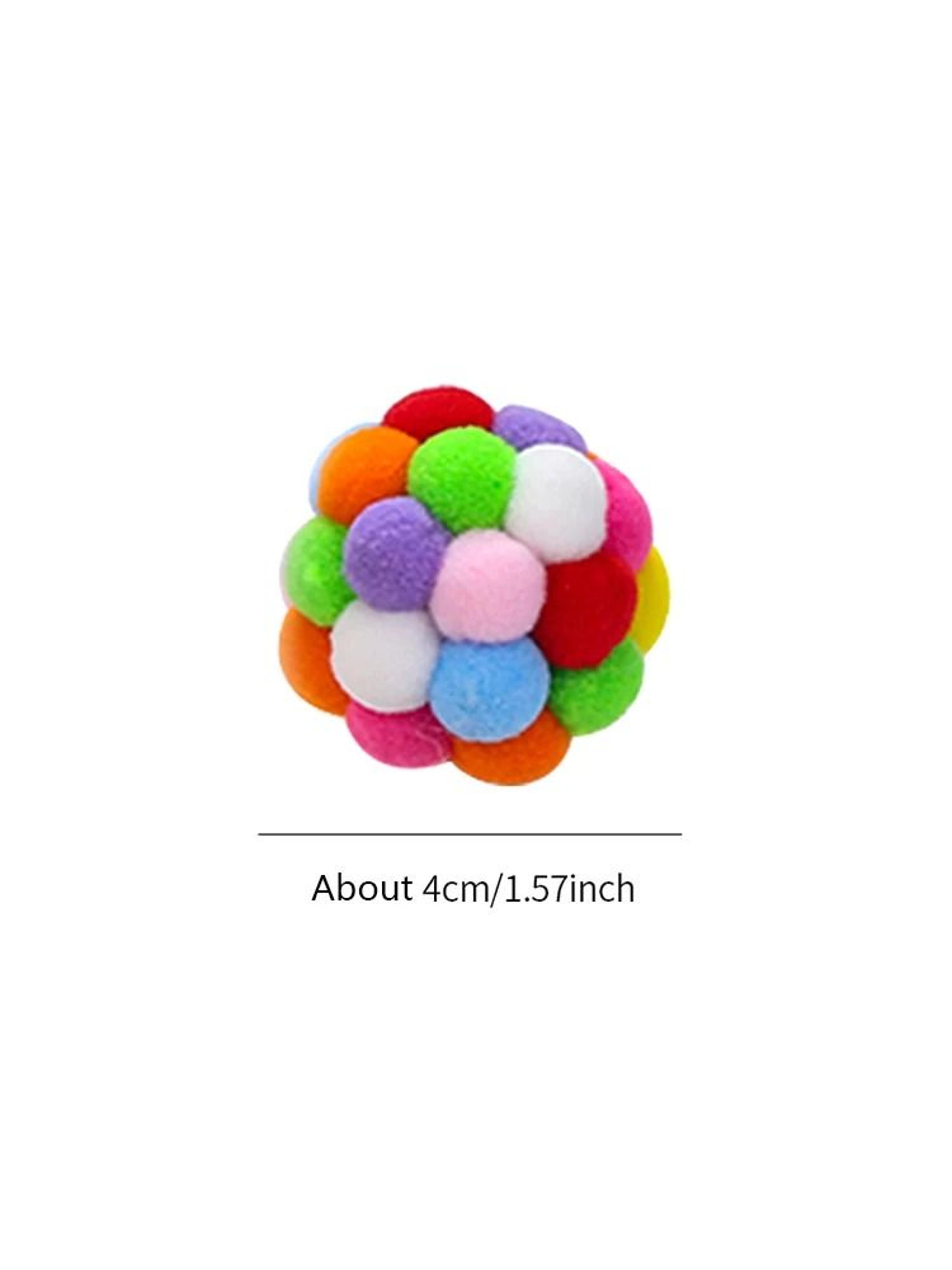 Cat Bell Ball Toy Colorful Elastic Interactive Chase Ball For Cats And Kittens 6