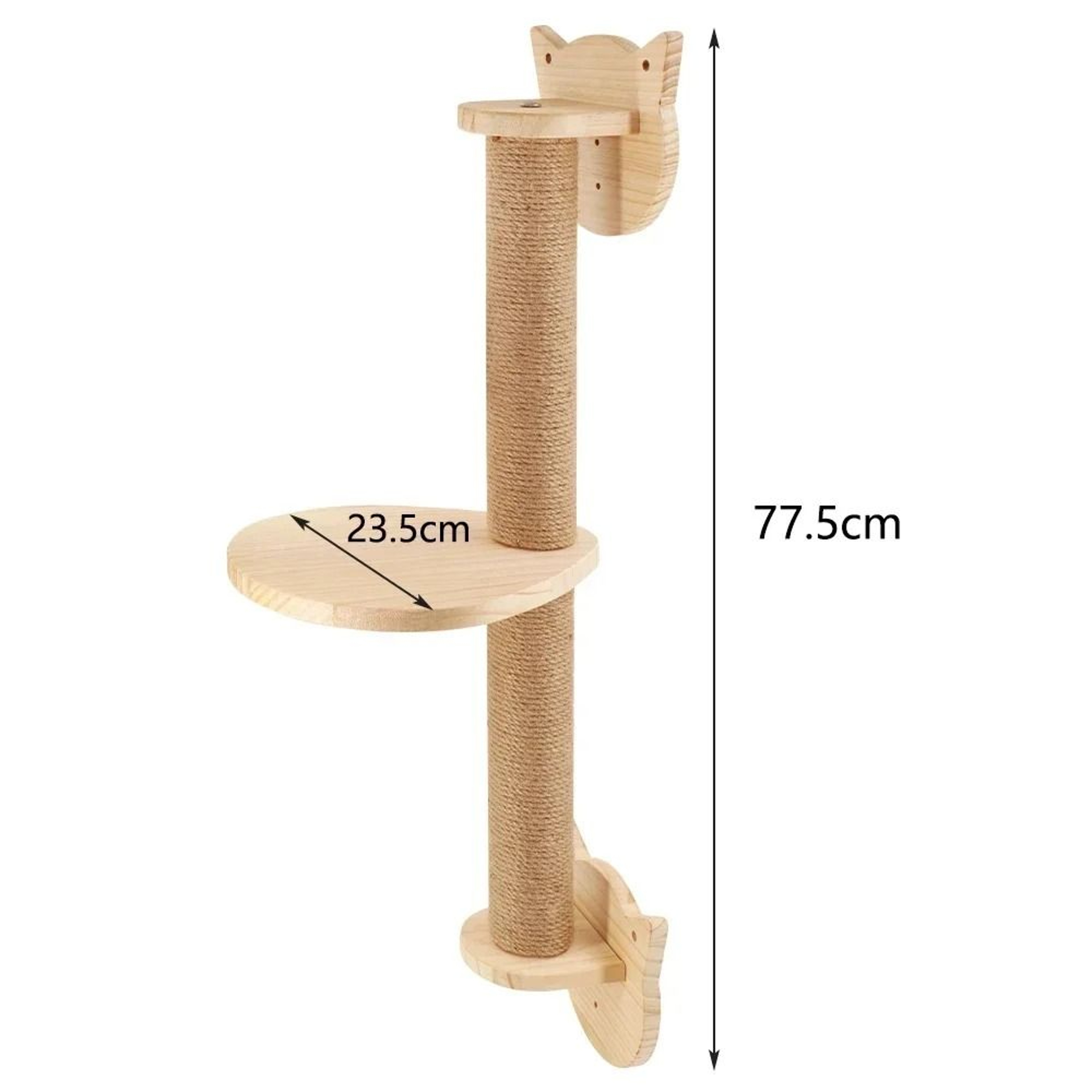 Wall Mounted Cat Climbing Shelves With Sisal Scratching Post And Hammock 6