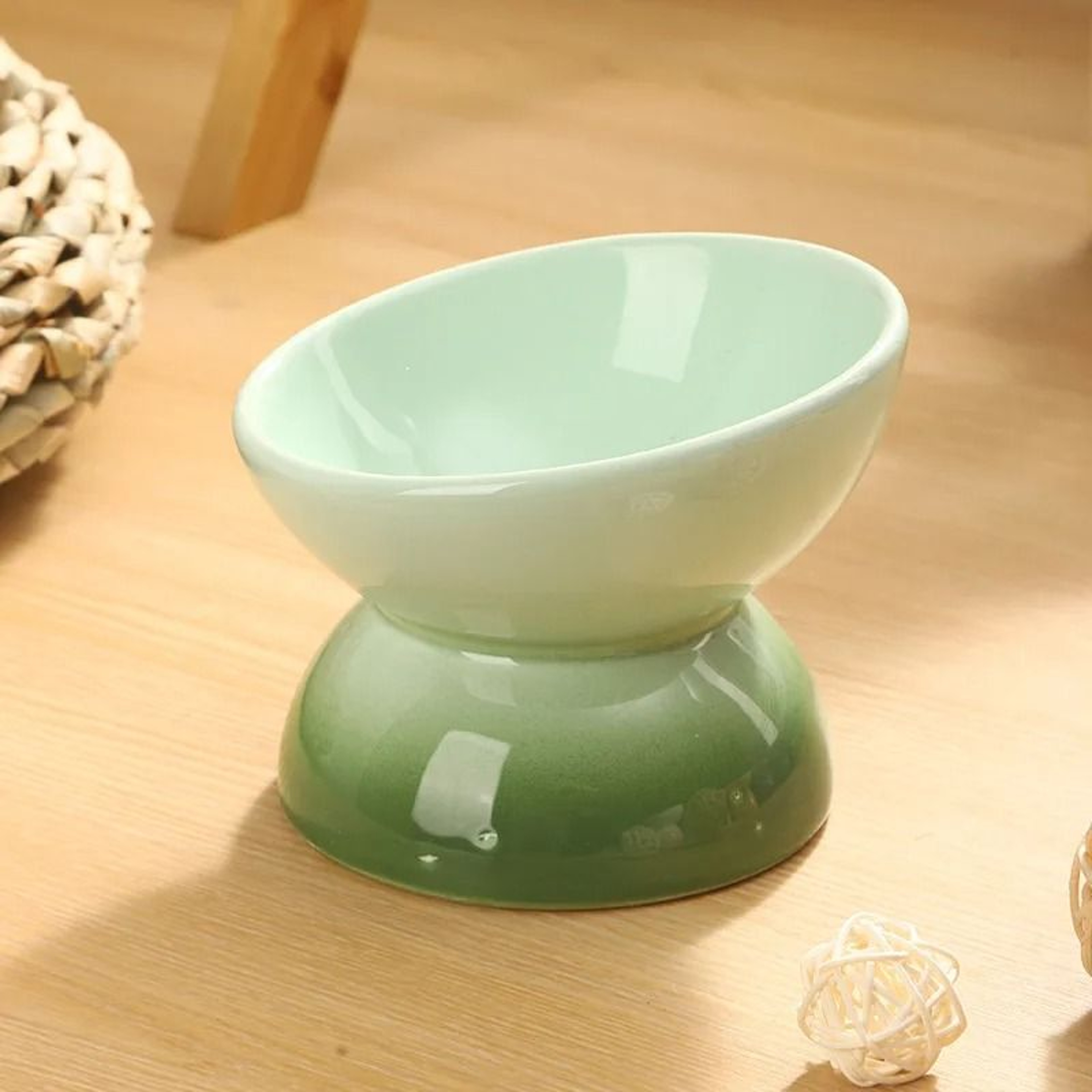 Ceramic Elevated Cat Bowl Tilted Food Dish For Comfortable Feeding And Easy Cleaning 1