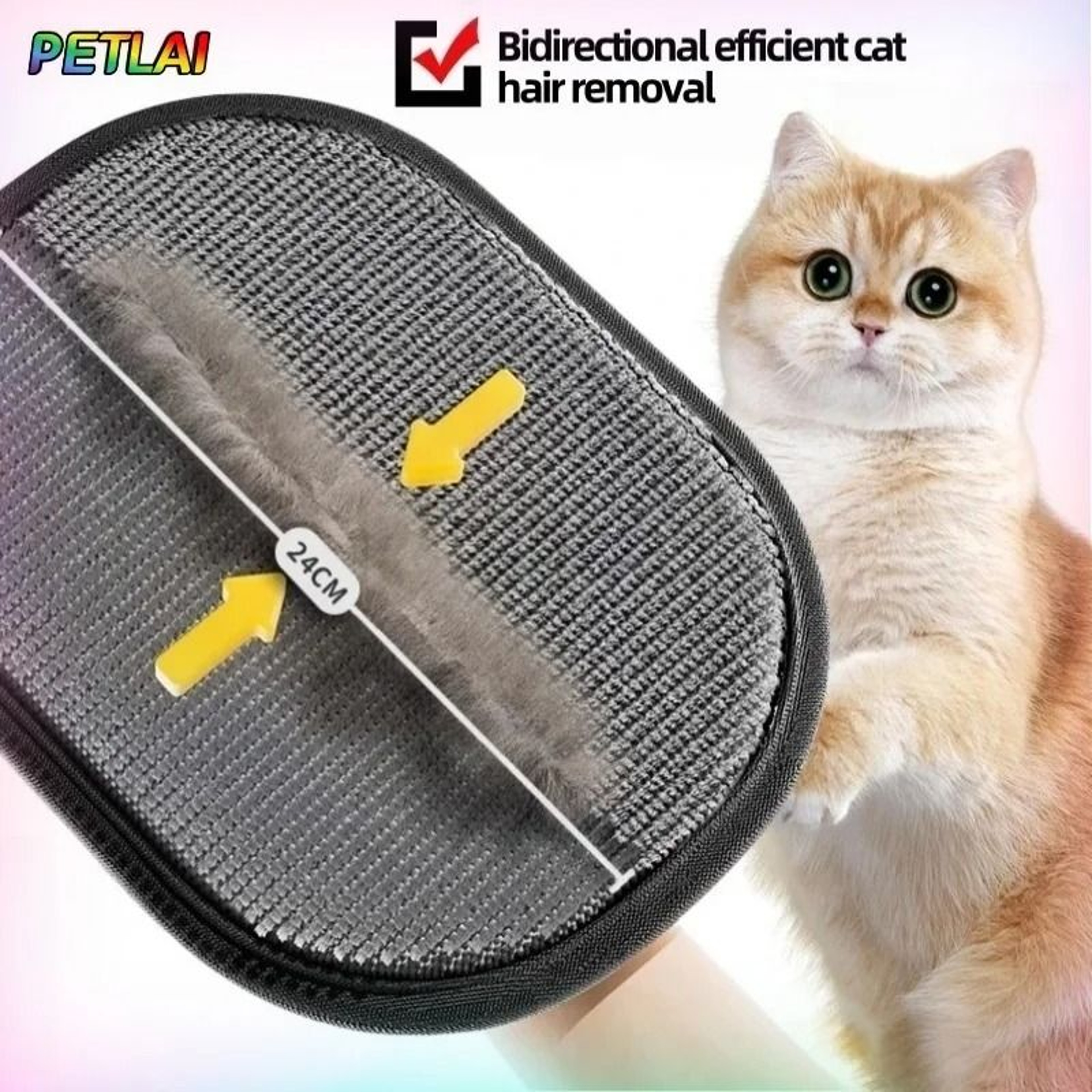 Reusable Pet Hair Remover Glove Electrostatic Brush For Couch Carpet Clothes Cats Dogs 5