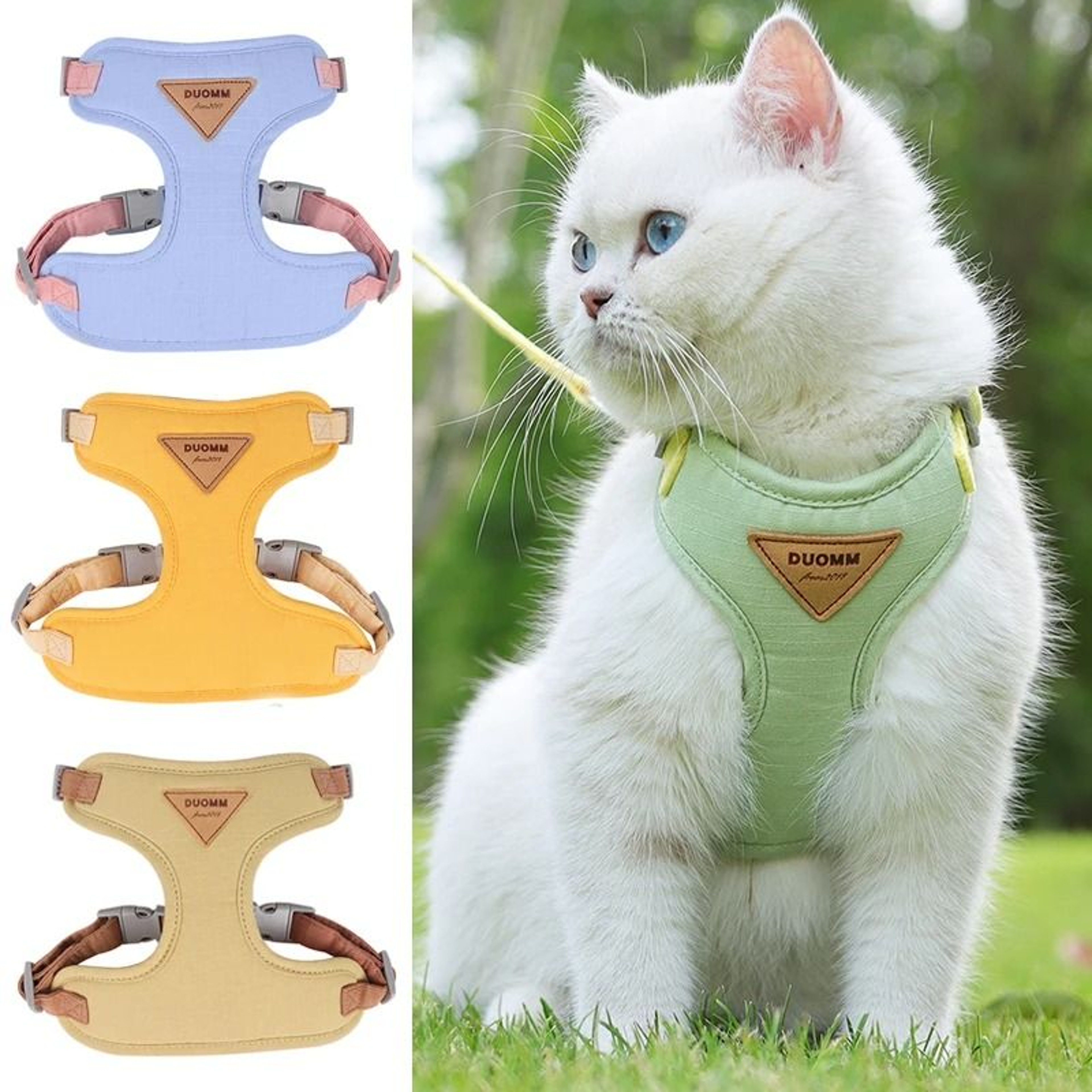 Soft Adjustable Cat Harness And Leash Set For Walking Kittens And Small Pets 5