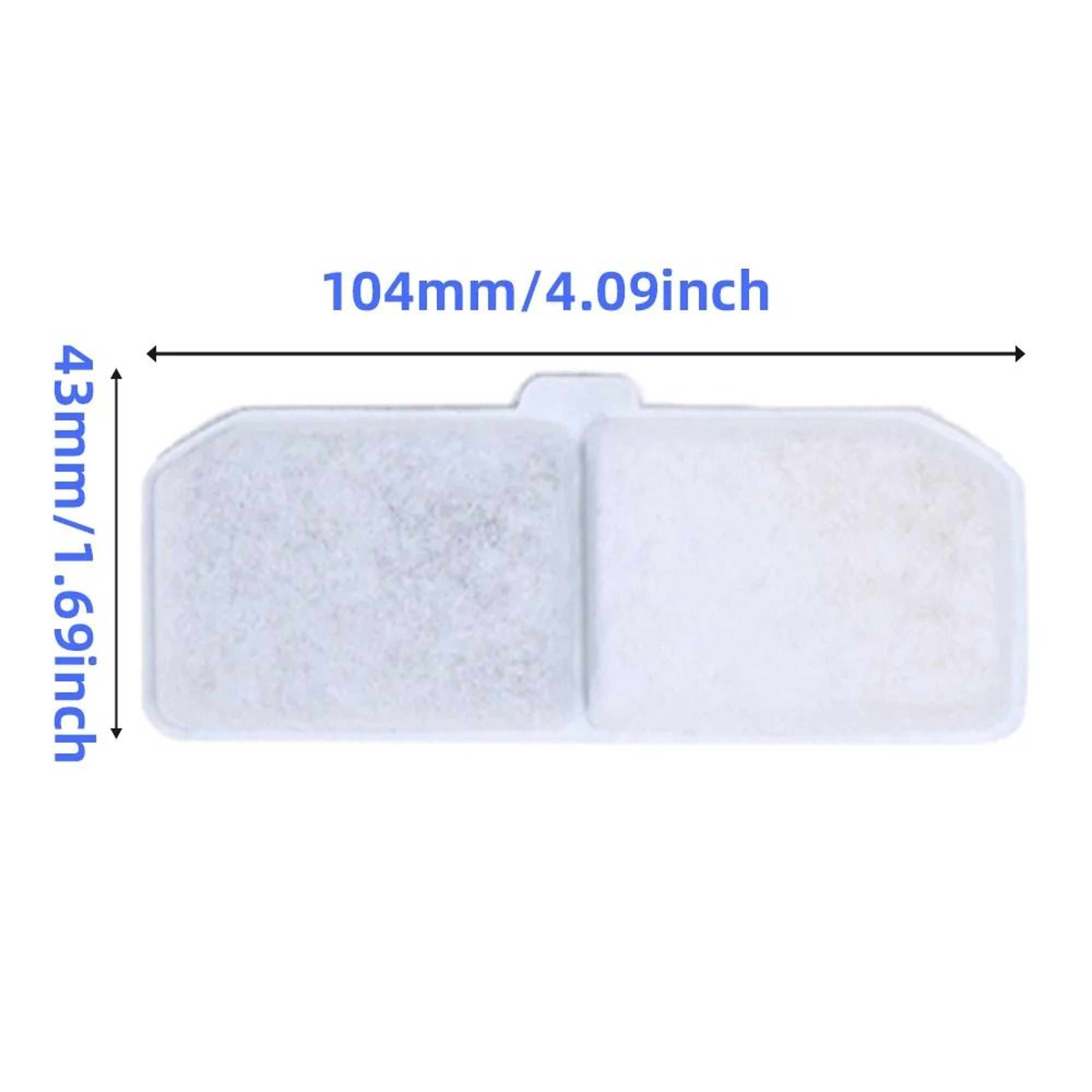 Rectangular Cat Water Fountain Filters Activated Carbon Replacement Cartridges For Pet Drinkers 4