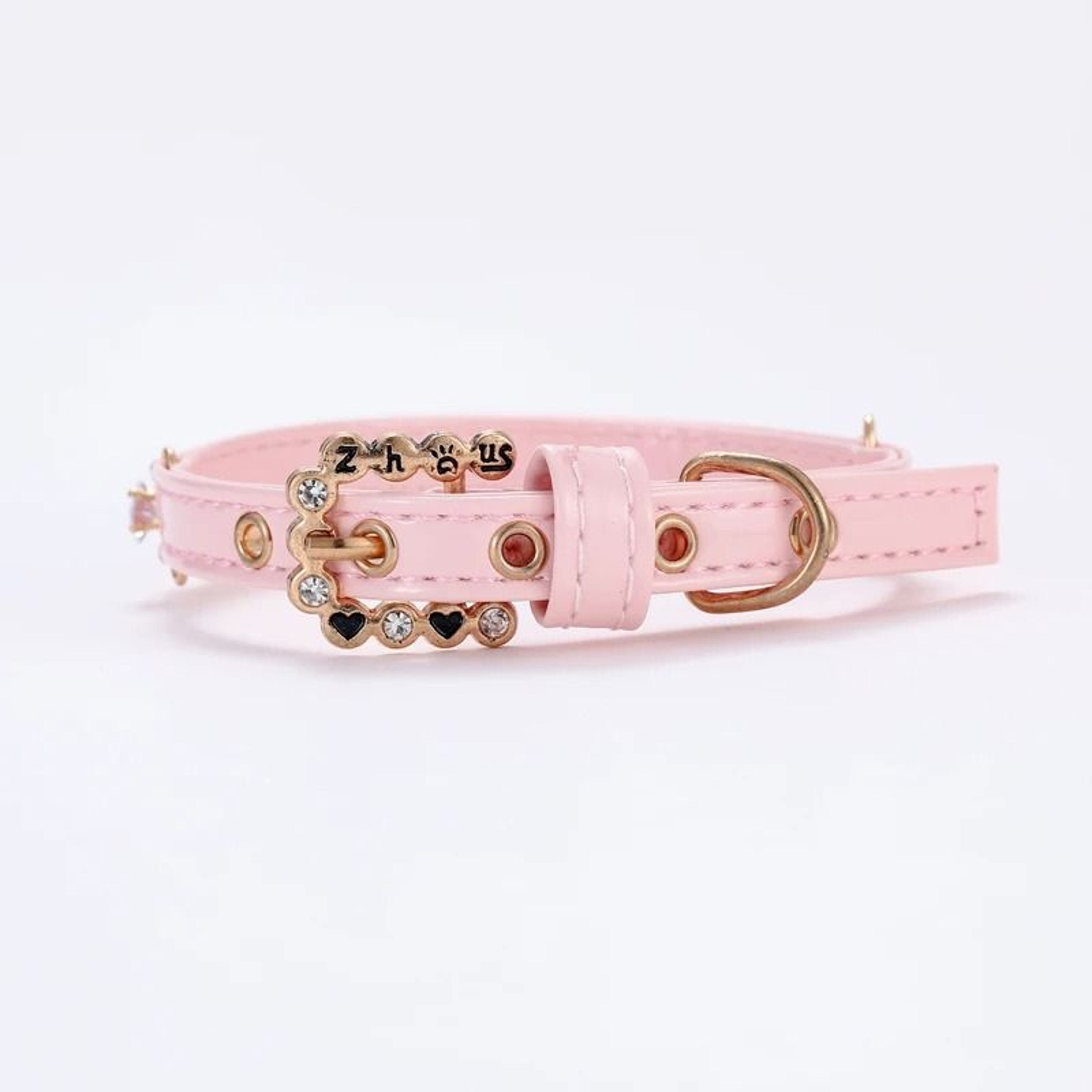 Adjustable Pearl Cat Collar With Rhinestone Pet Necklace Charm 8