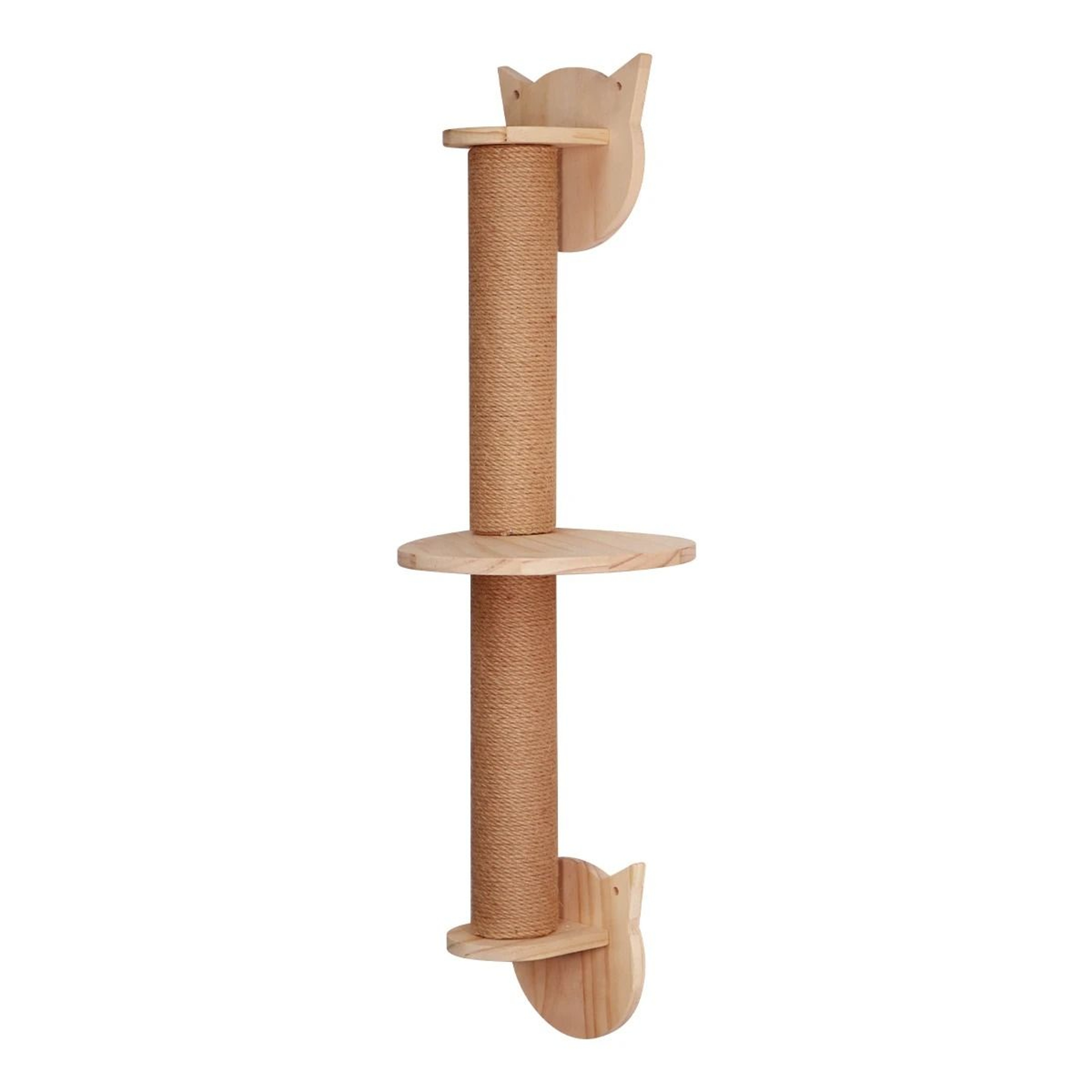 Wall Mounted Cat Climbing Shelf With Sisal Scratching Post 9