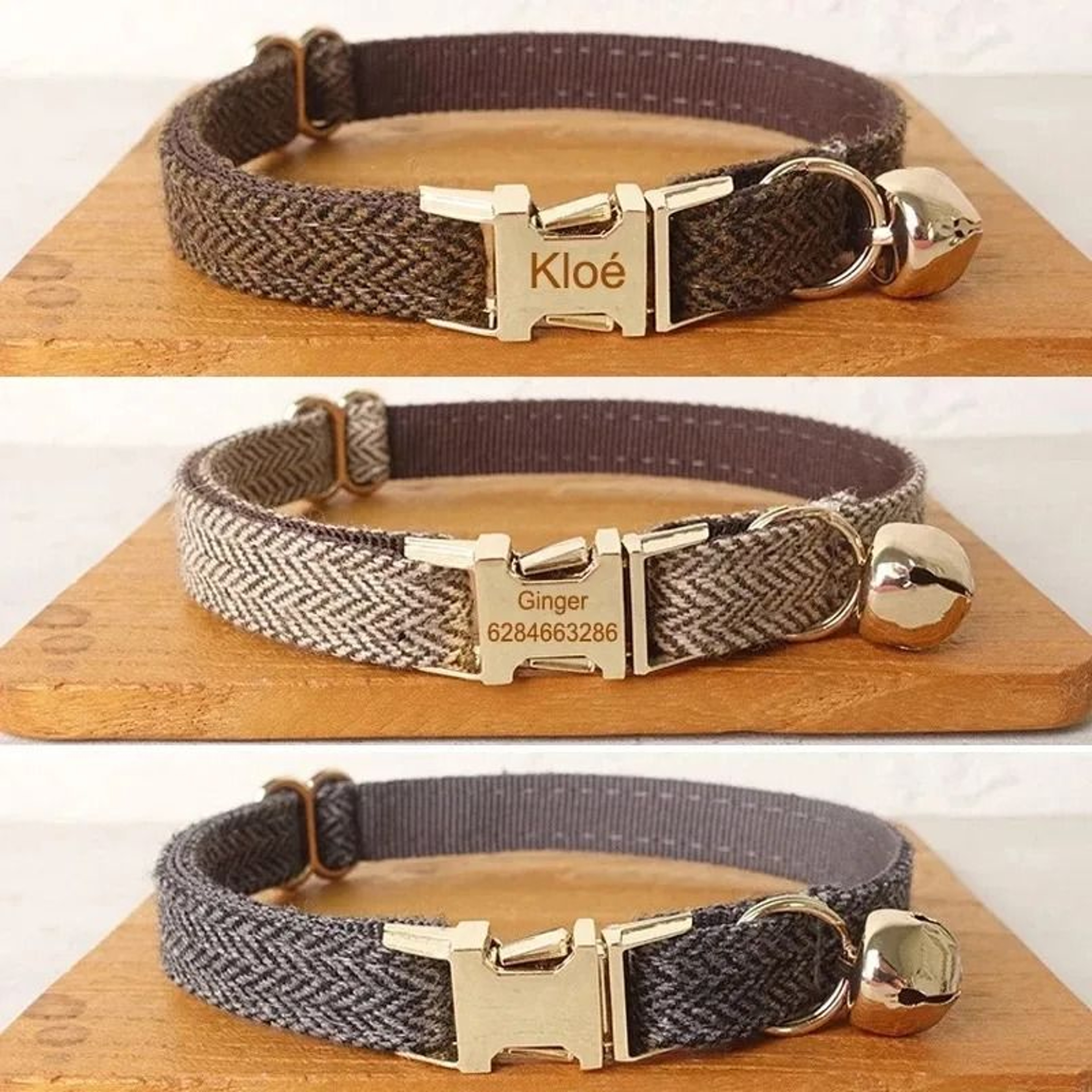 Personalized Bow Tie Pet Collar With Engraved Name Tag For Cats And Dogs 0
