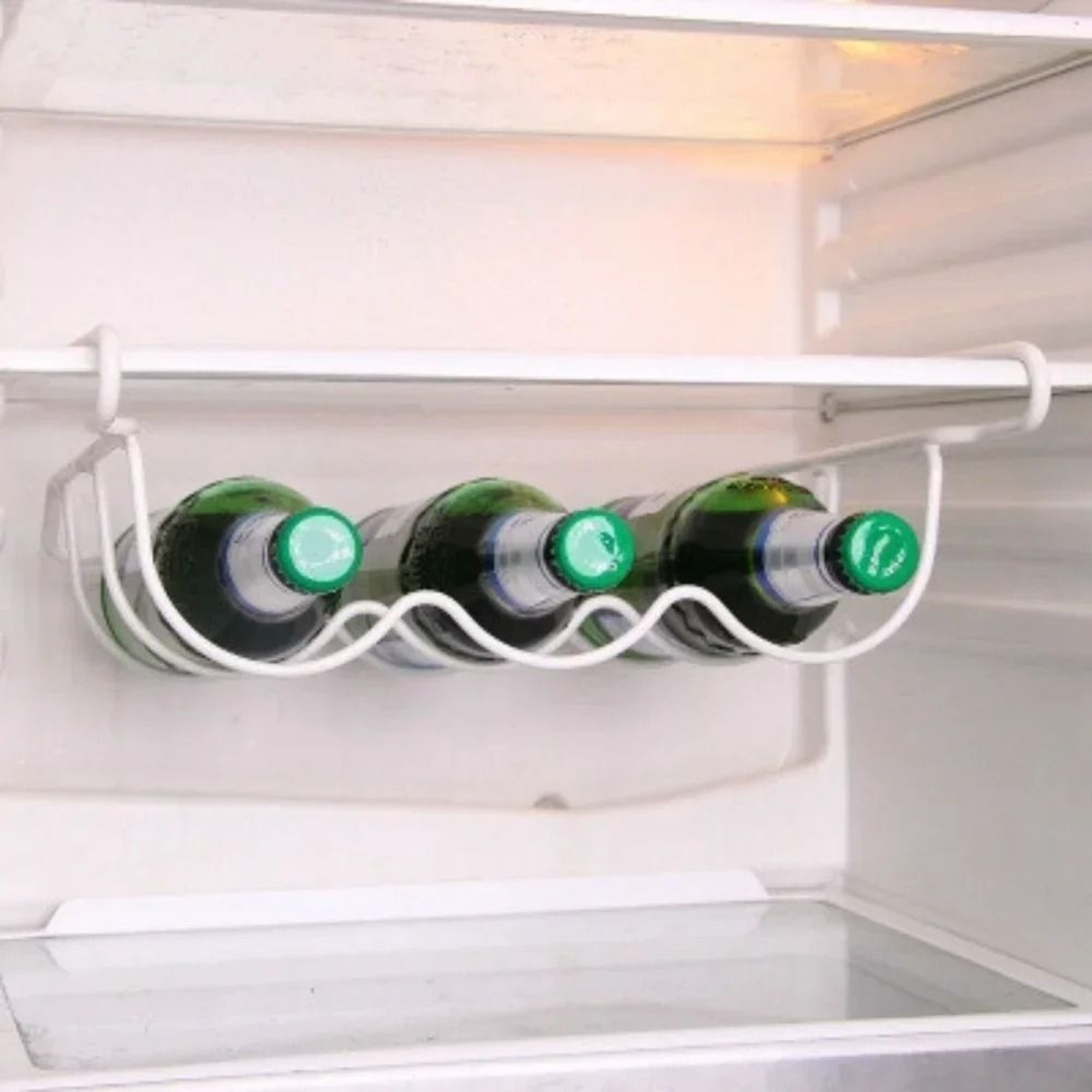 Refrigerator Bottle Holder Rack For Beer Wine Drinks And Kitchen Shelf Storage 3