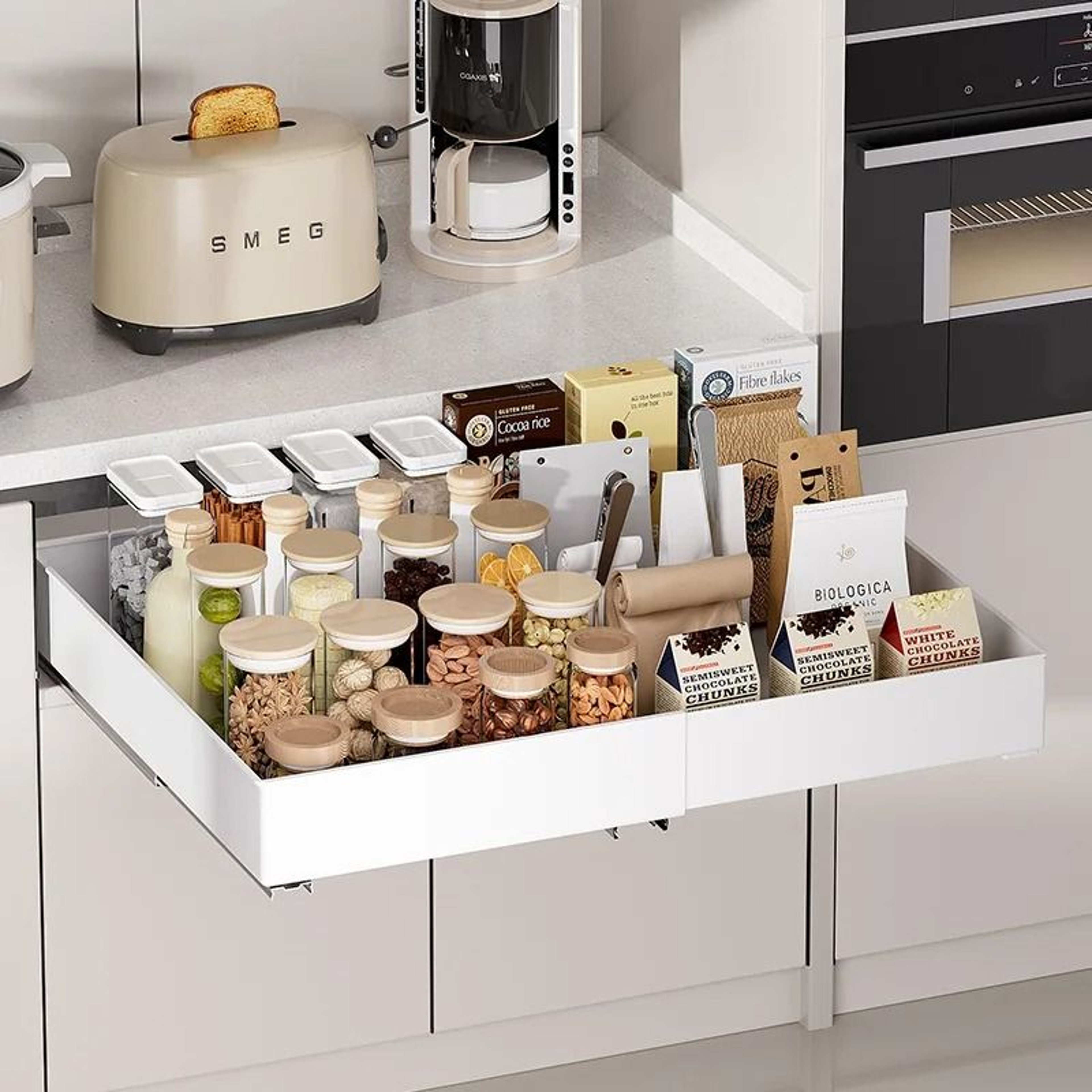 Expandable Pull Out Cabinet Organizer For Kitchen Pantry Bathroom And Under Sink Storage 5