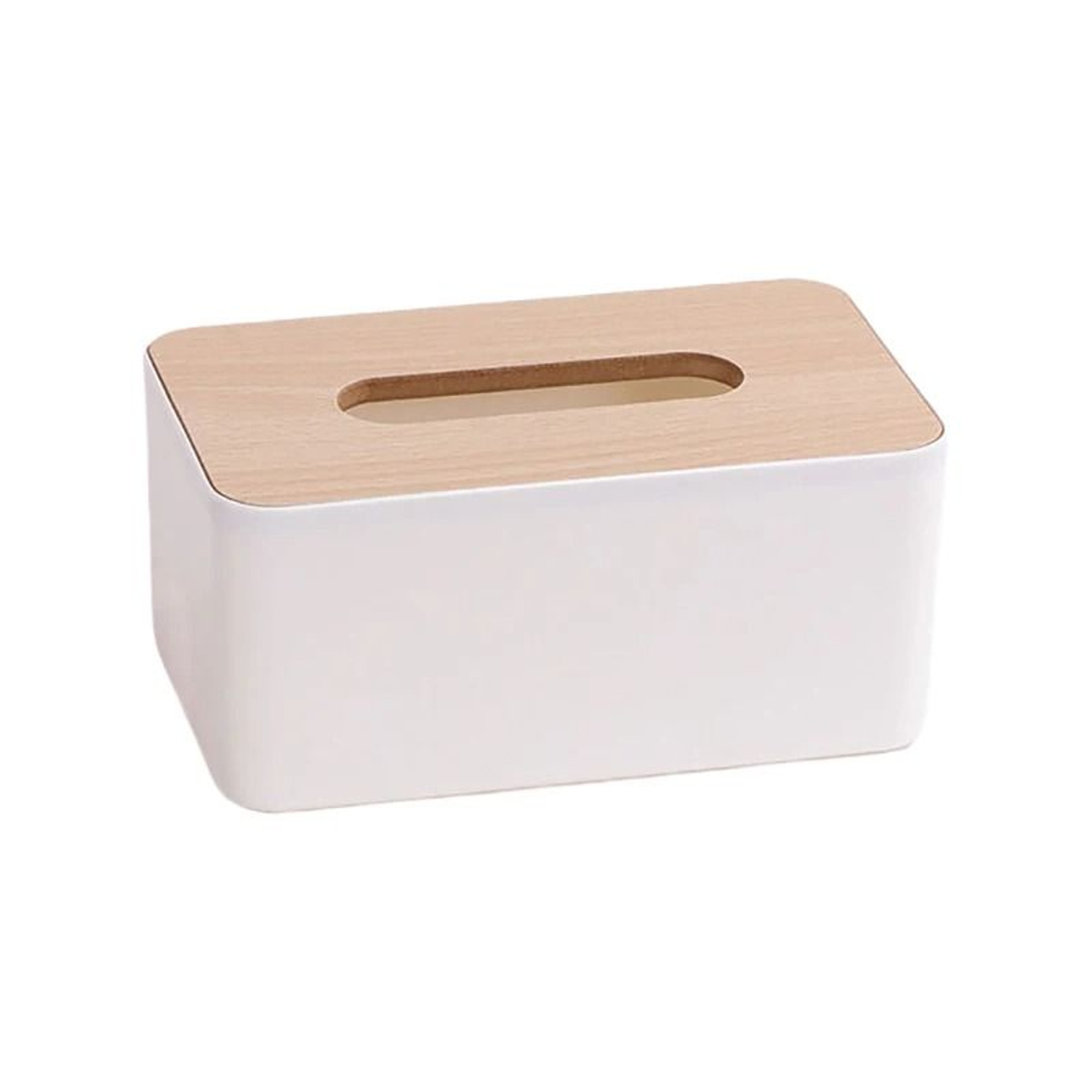 Bamboo Tissue Box Cover Rectangular Facial Tissue Holder 2