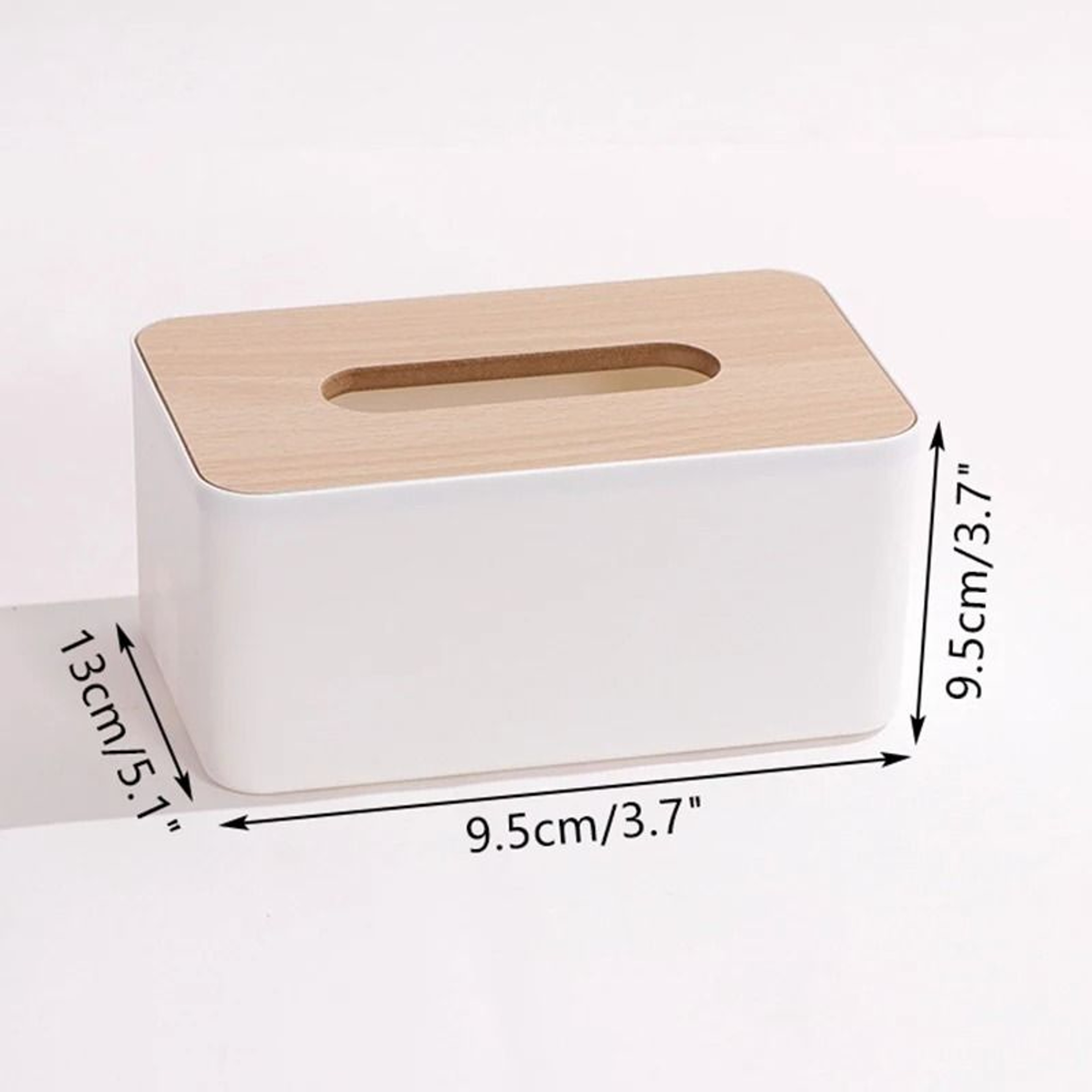Bamboo Tissue Box Cover Rectangular Facial Tissue Holder 3