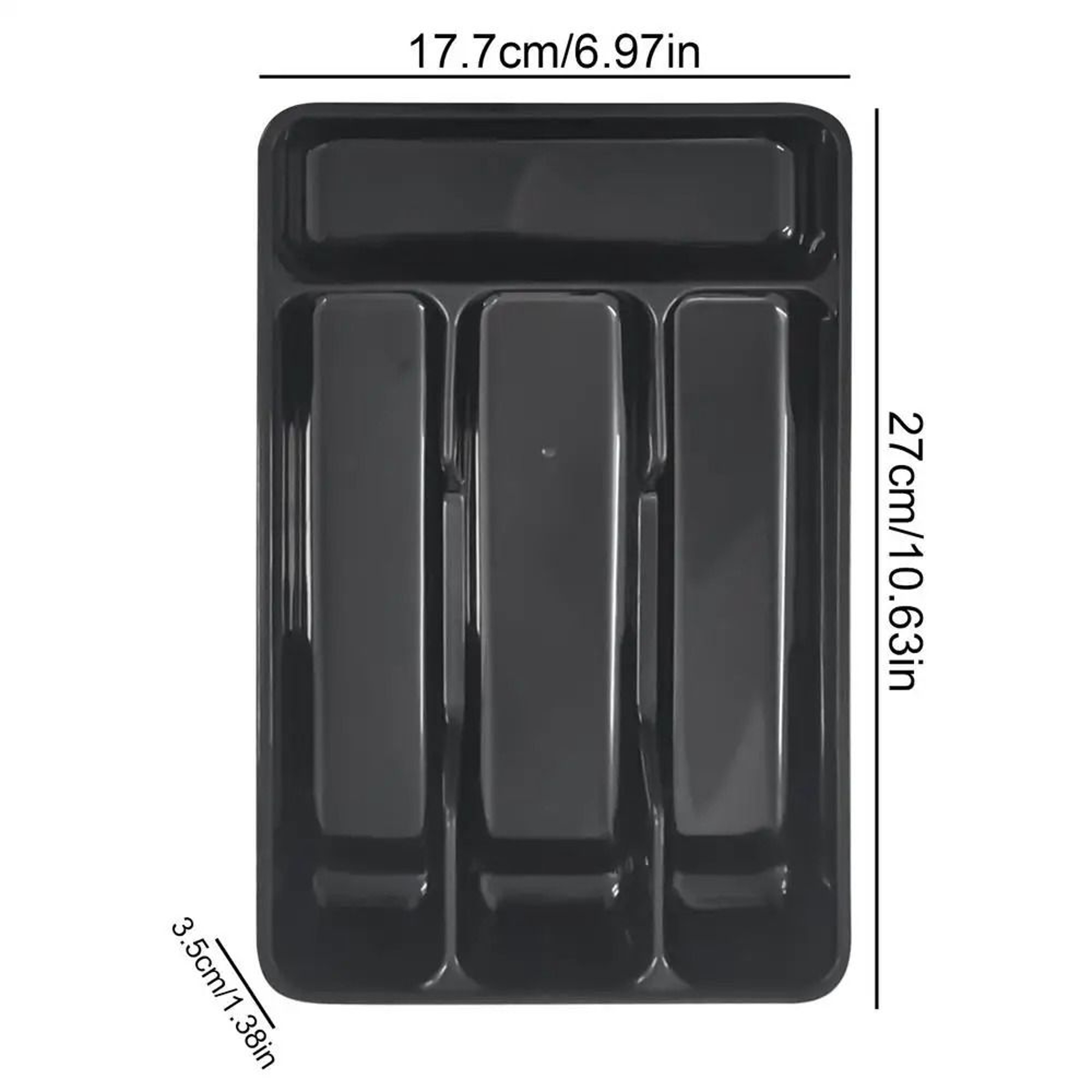 Compact Silverware Organizer Four Compartment Flatware Holder 1