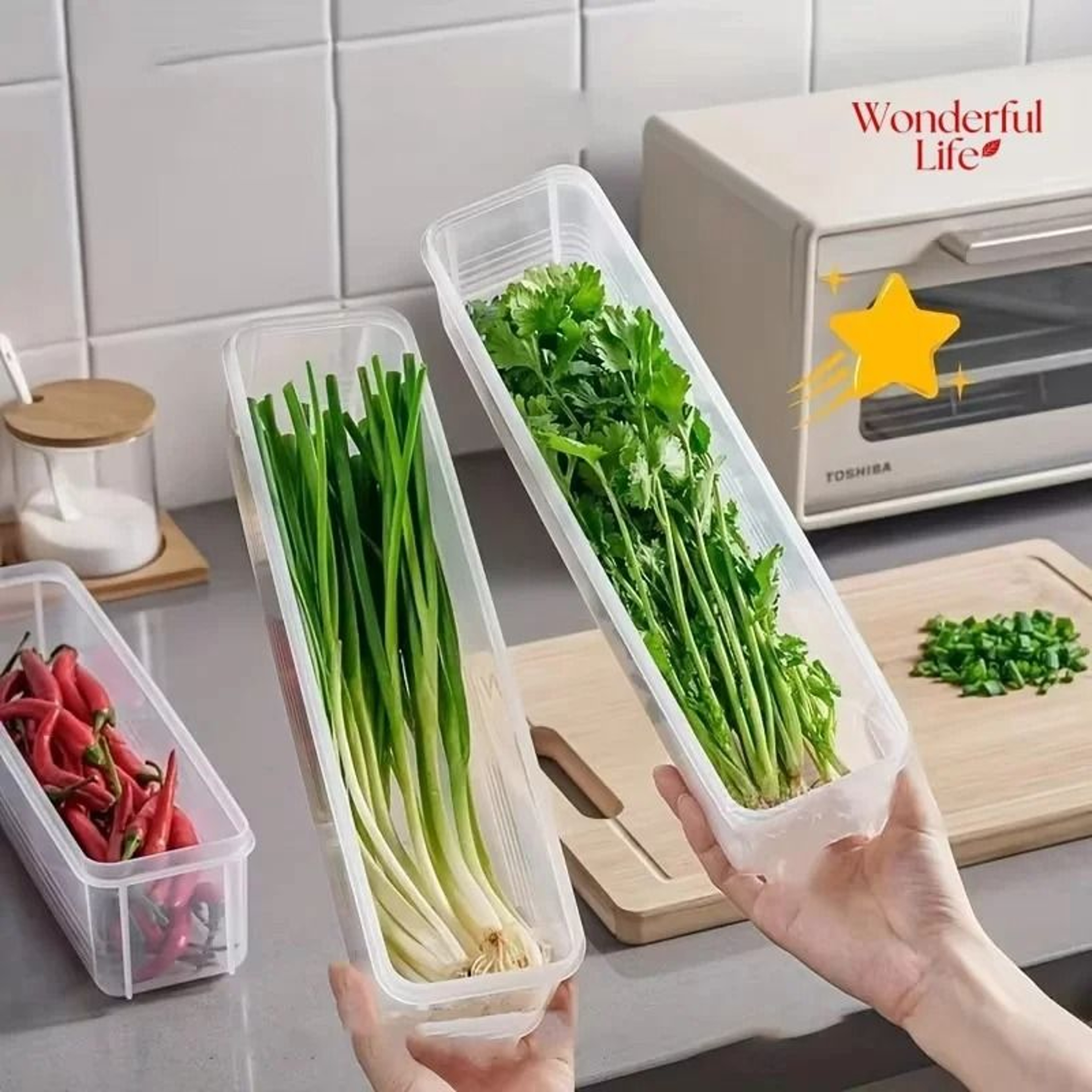 Fresh Food Storage Container Sealed Refrigerator Fruit Box 5
