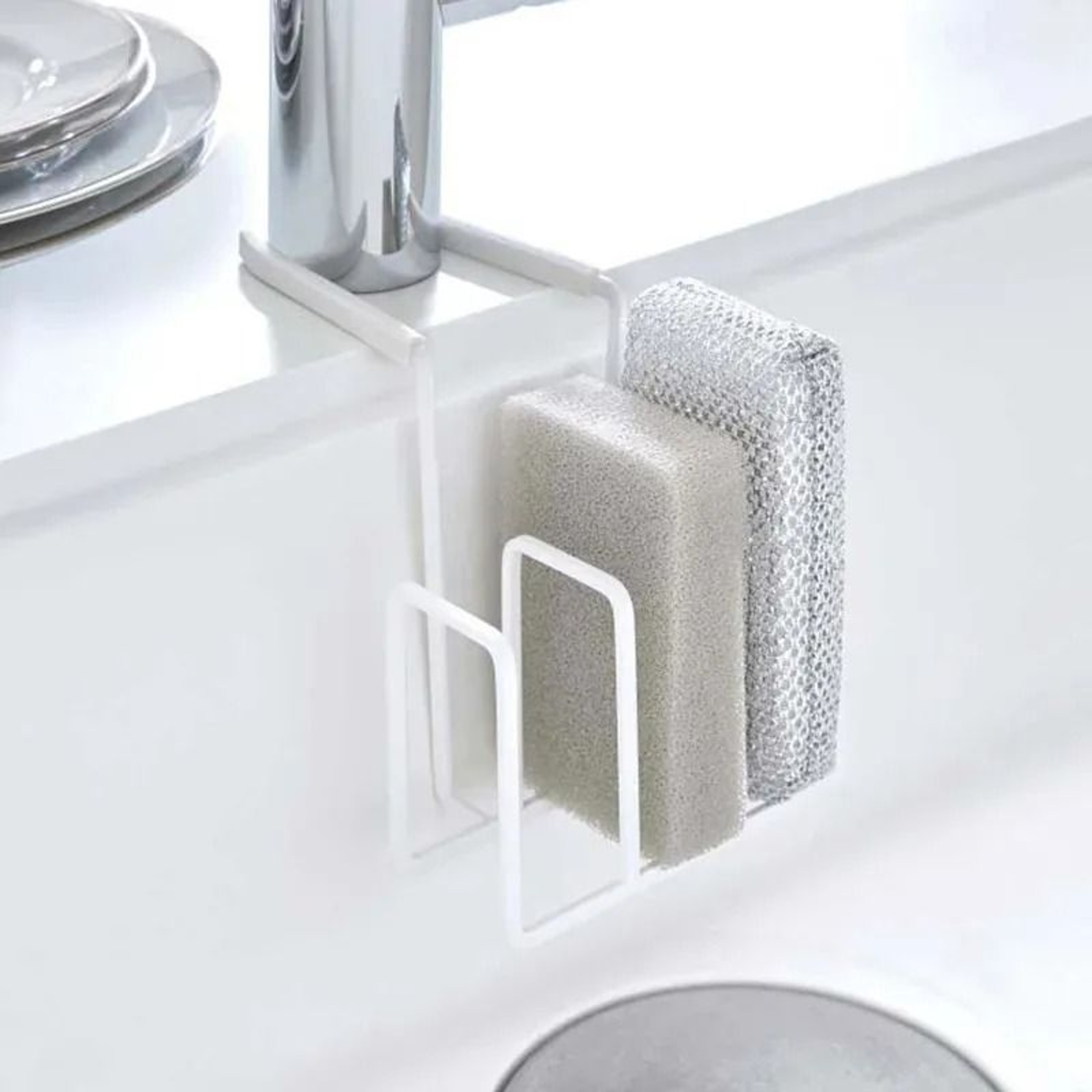 Faucet Drain Rack Sink Sponge Holder Hanging Basket 4