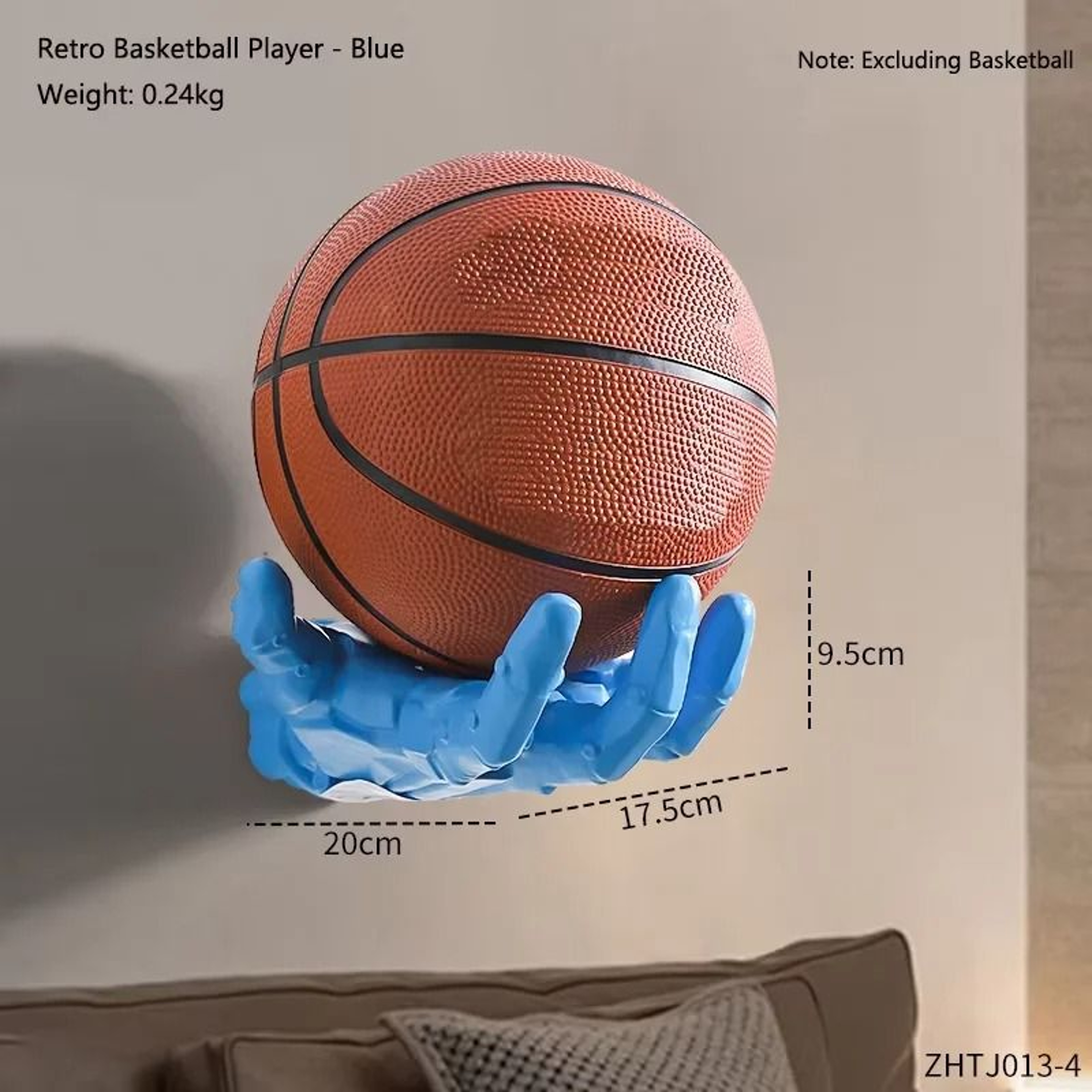 Robotic Arm Basketball Storage Rack Wall Mounted Ball Holder 2